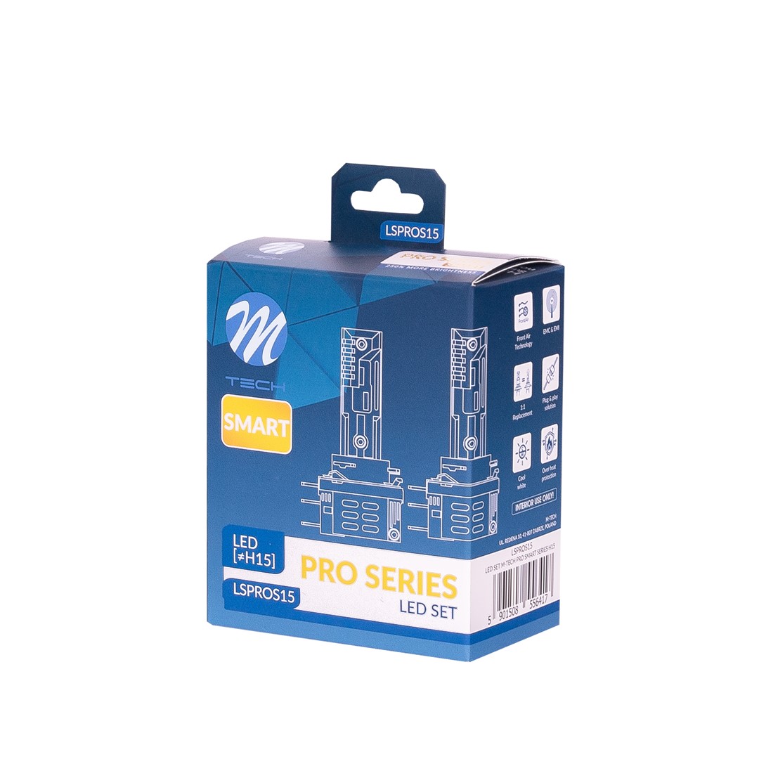 Λαμπα LED H15 12V IP65 6.000K 4.600LM LED Set Pro Smart Series M-TECH - 2 Τεμ. - Thumbnail 4