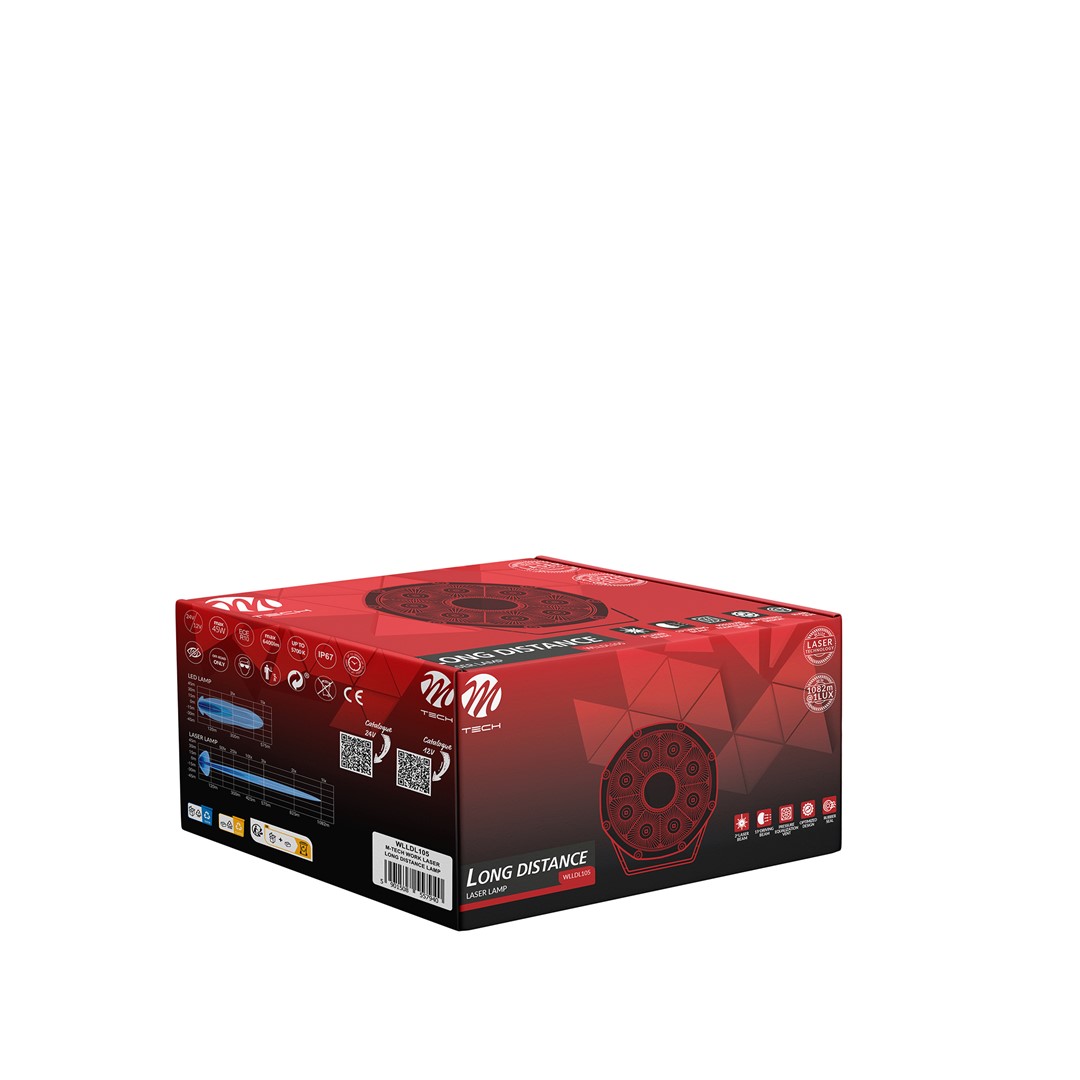 Προβολεας Εργασιας Work Lights Laser 12/24V 45W 6.400LM 8XHP+1XLASER LED 133X123X74MM M-TECH - 1 Τεμ. - Thumbnail 7