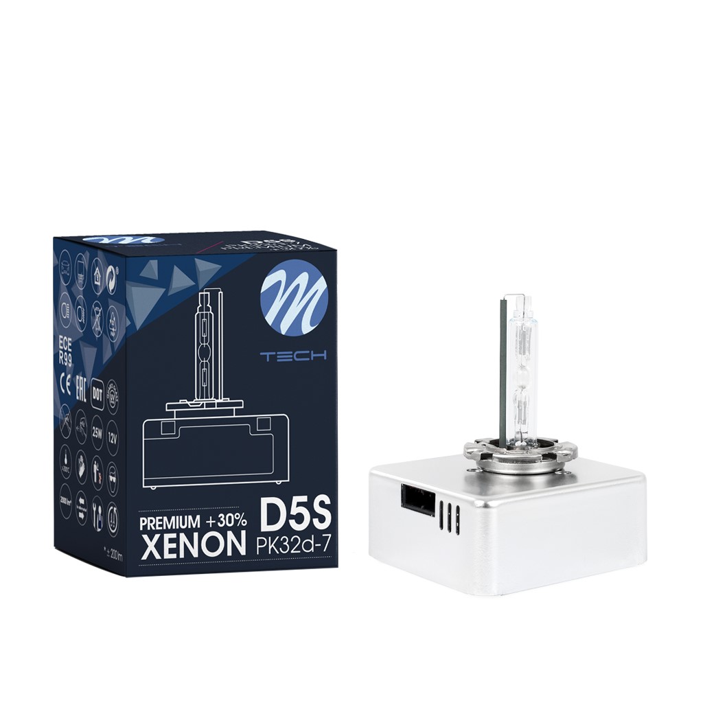ΛΑΜΠΑ ΧΕΝΟΝ D5S 12V 25W 4.300K PREMIUM XENON +30%. M-TECH - 1 TEM.
