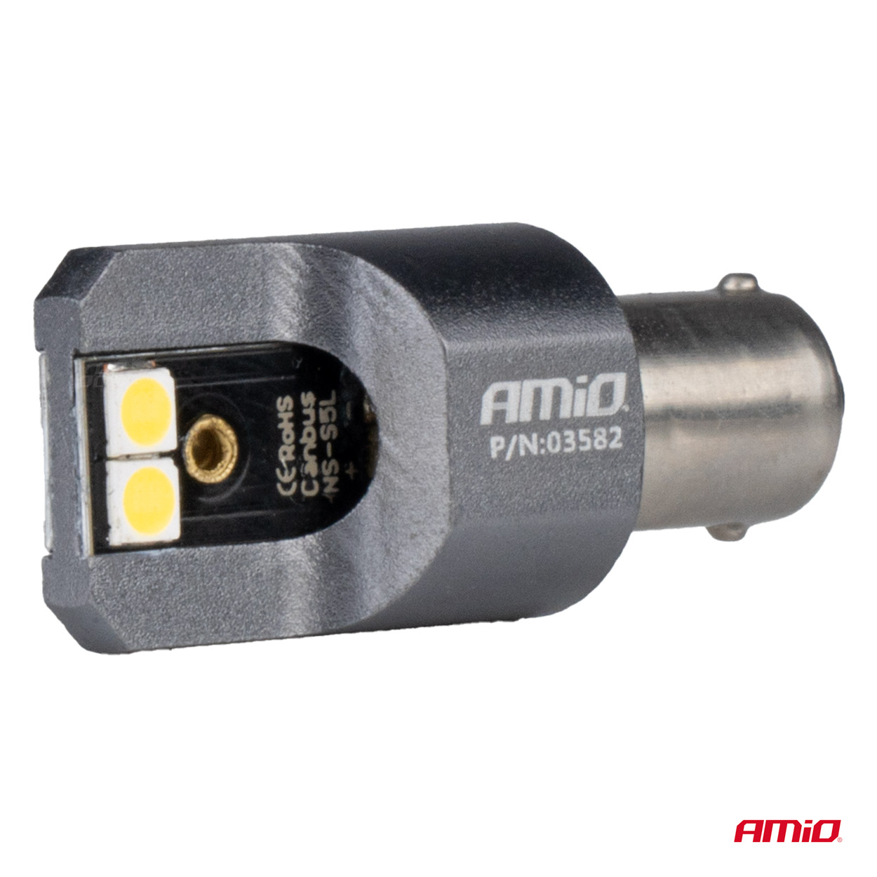 AMIO - Λαμπες T4W BA9S 12/24V 6.000K 4XSMD LED Full Can-bus Λευκο 3030 Pro Series - 2 Τεμ. (03582/AM) - Thumbnail 3