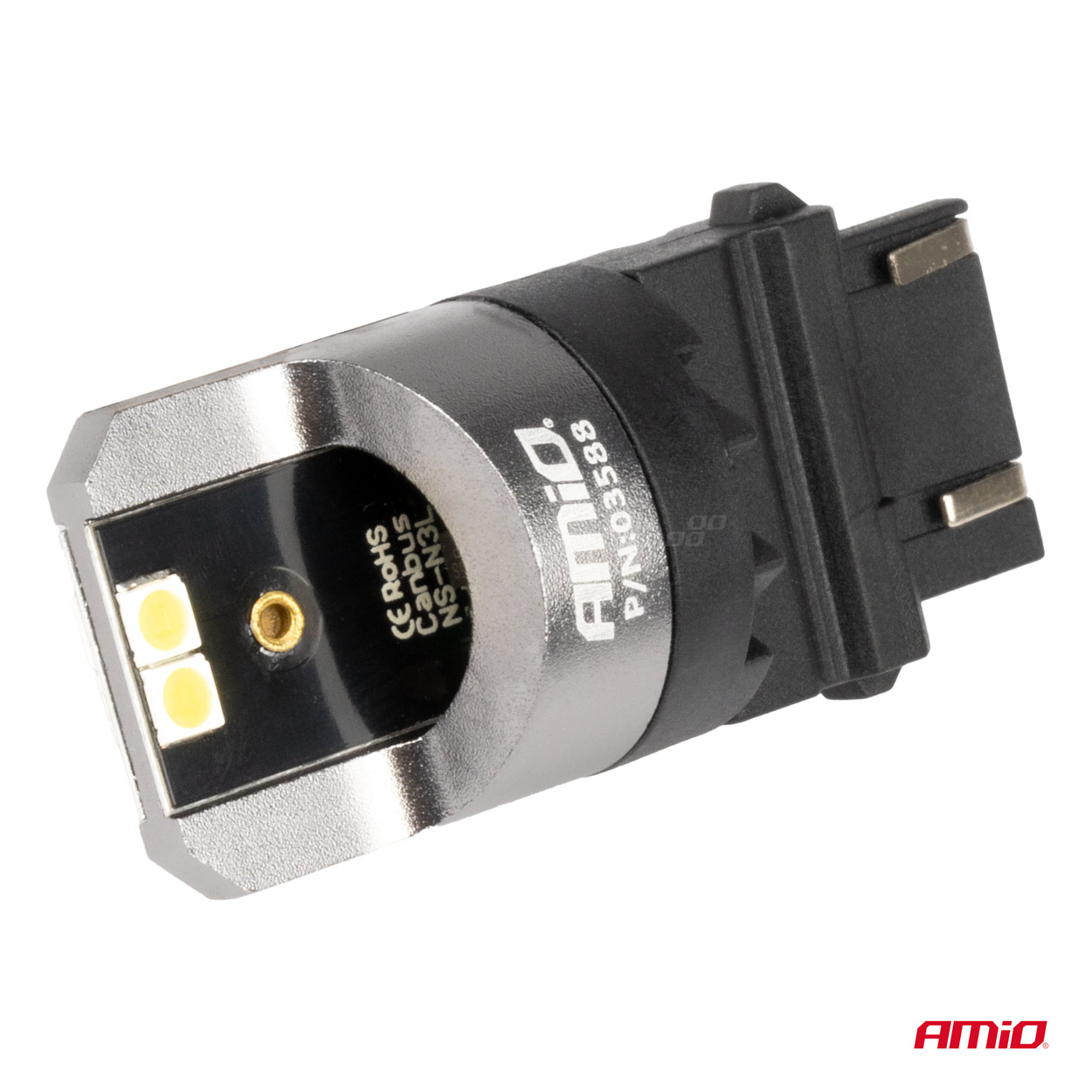 AMIO - Λαμπες P27/7W 12/24V 6.000K 4SMD LED Can-bus Λευκα Pro Series - 2 Τεμ. (03588/AM) - Thumbnail 3