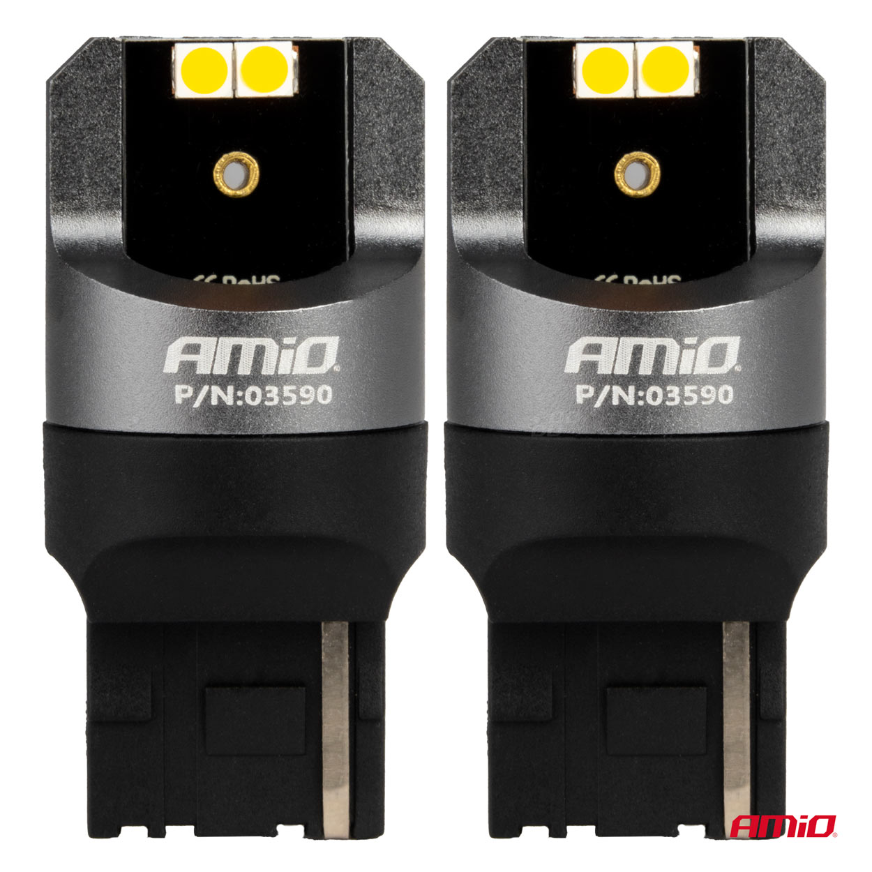 AMIO - Λαμπες WY21W 12/24V 6.000K 4SMD LED Can-bus Κιτρινο Pro Series - 2 Τεμ. (03590/AM) - Thumbnail 2
