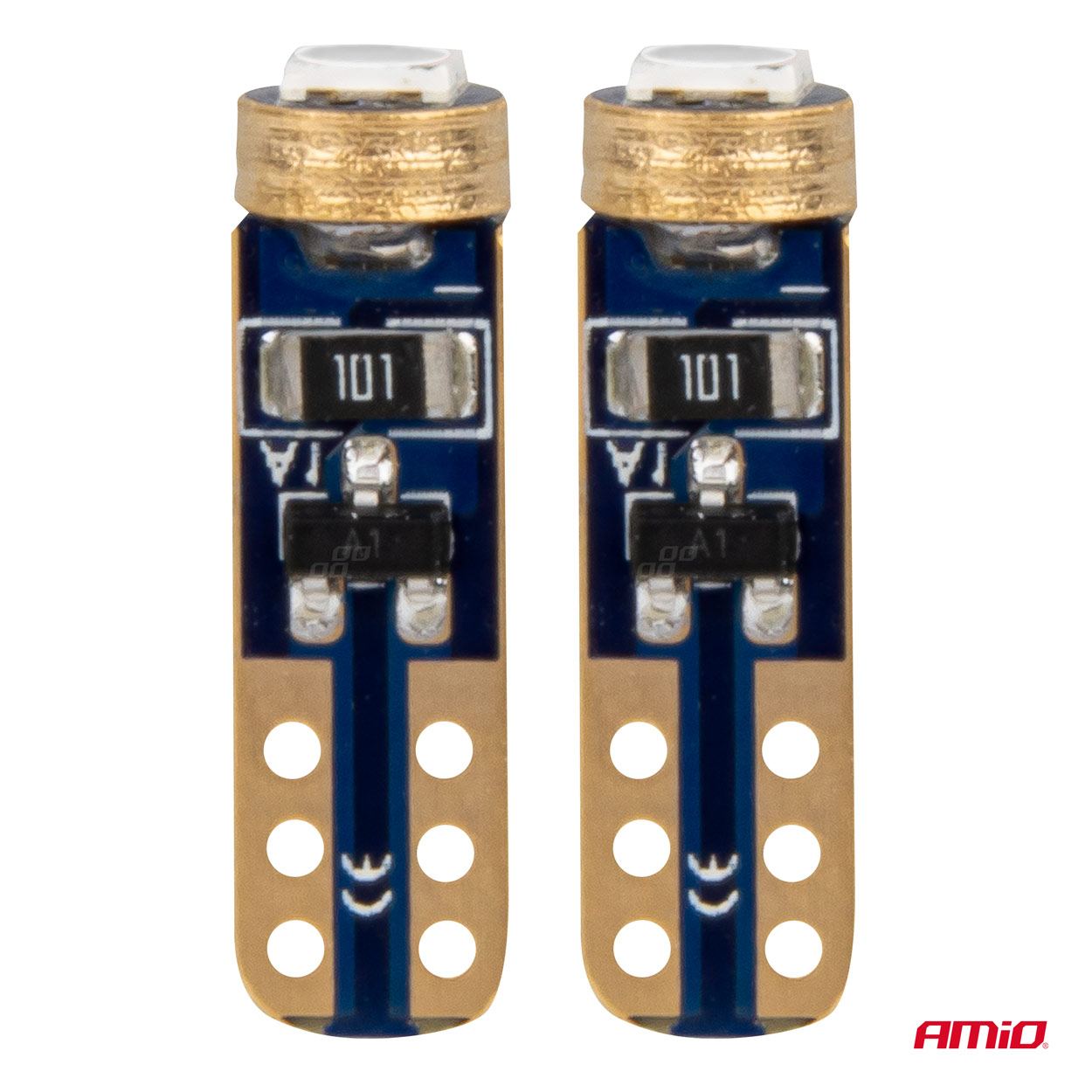 AMIO - Λαμπακια T5 W1W 12V 1SMD LED Μπλε - 2 Τεμ. (03728/AM) - Thumbnail 2