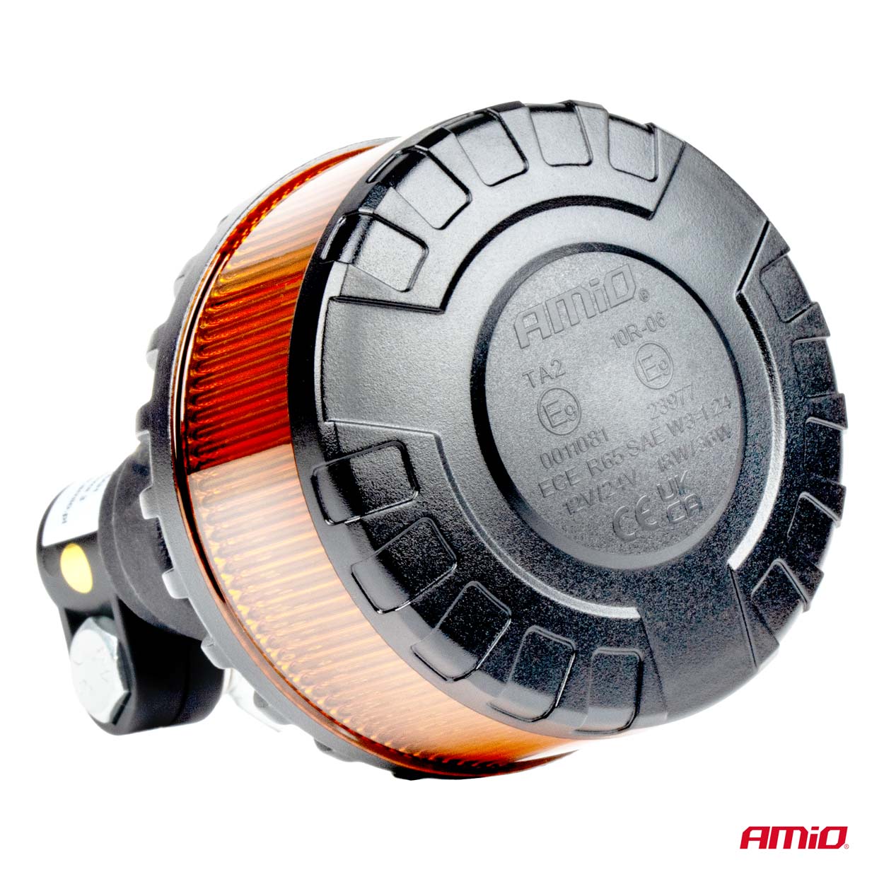 AMIO - Φαρος Heavy Duty W28P 12/24V 16LED Ελαστικος Βιδωτος Πορτοκαλι Υ169MM Φ110MM - 1 Τεμ. (04104/AM) - Thumbnail 2