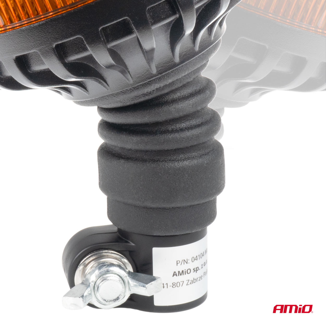 AMIO - Φαρος Heavy Duty W28P 12/24V 16LED Ελαστικος Βιδωτος Πορτοκαλι Υ169MM Φ110MM - 1 Τεμ. (04104/AM) - Thumbnail 5