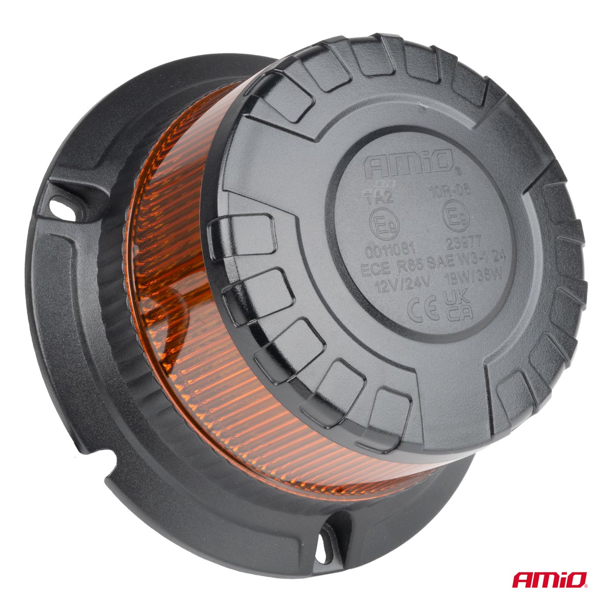 AMIO - Φαρος Heavy Duty W28B 12/24V Πορτοκαλι 16LED Βιδωτος Υ77MM Φ110MM - 1 Τεμ. (04106/AM) - Thumbnail 2