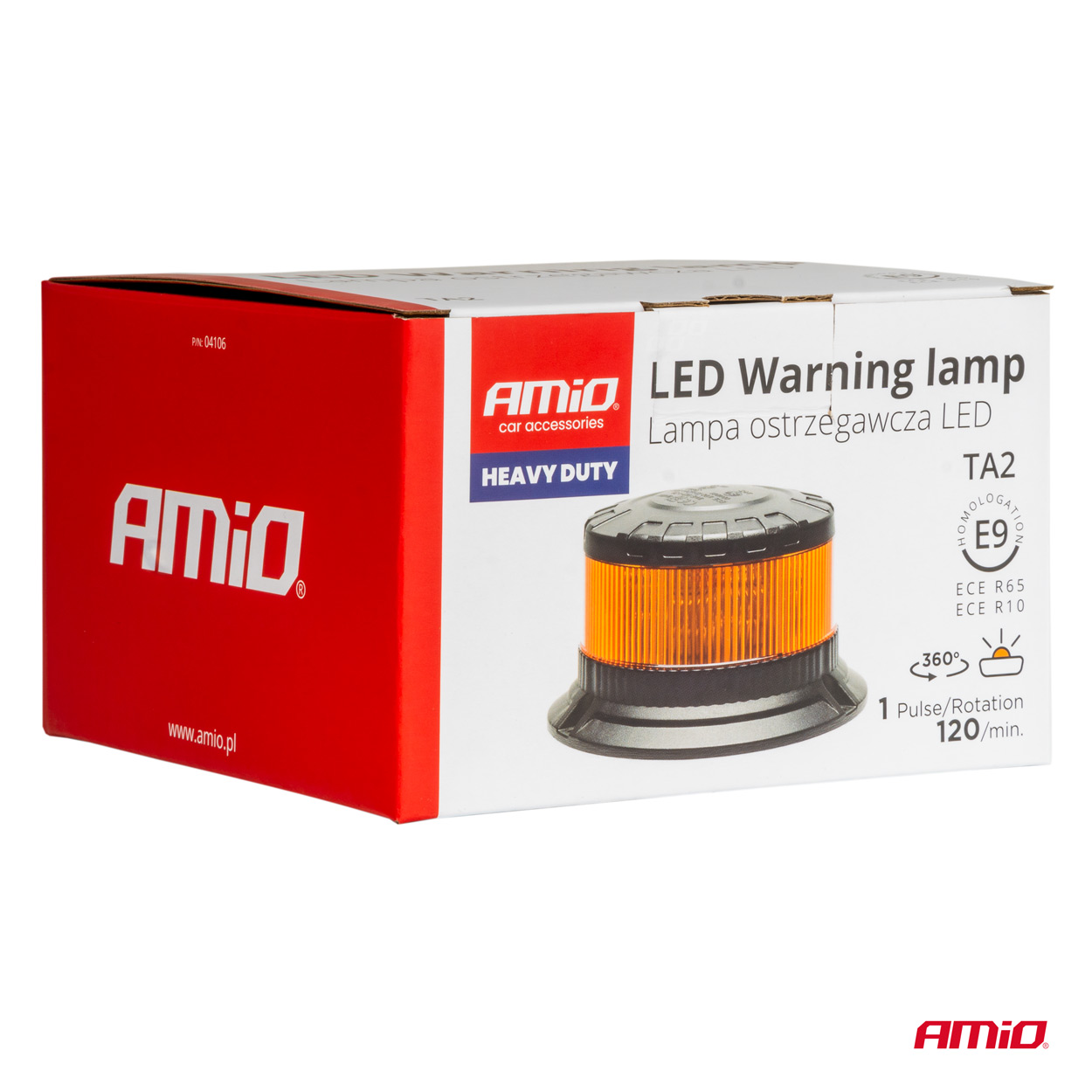 AMIO - Φαρος Heavy Duty W28B 12/24V Πορτοκαλι 16LED Βιδωτος Υ77MM Φ110MM - 1 Τεμ. (04106/AM) - Thumbnail 5
