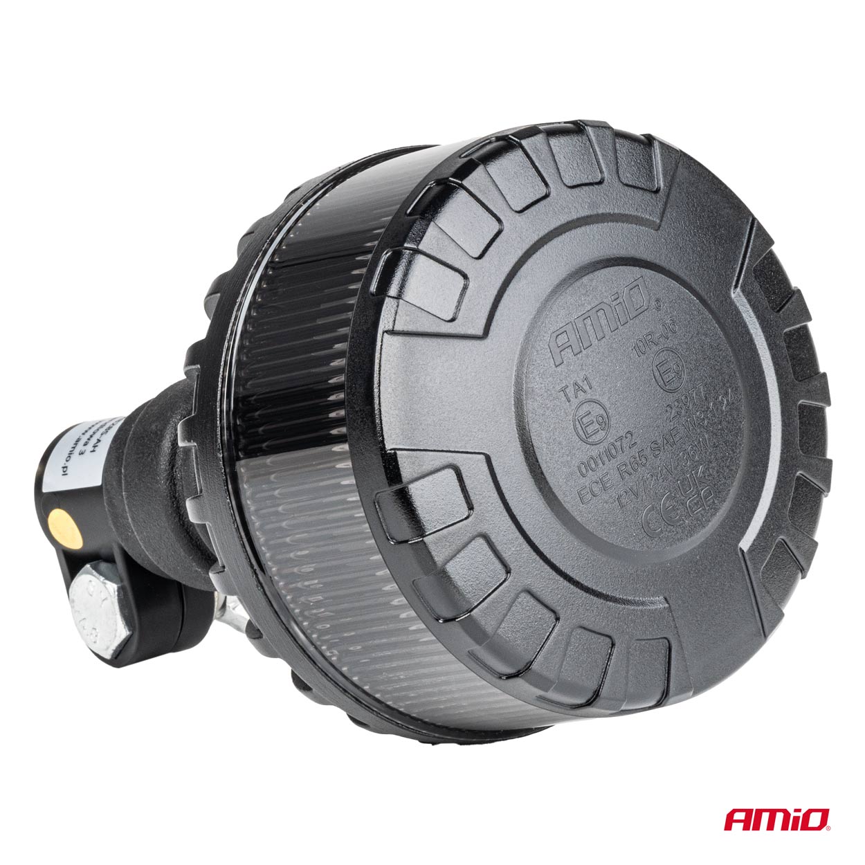 AMIO - Φαρος Φιμε Heavy Duty W28P 12/24V 16LED Ελαστικος Βιδωτος Πορτοκαλι Υ169MM Φ110MM - 1 Τεμ. (04107/AM) - Thumbnail 2