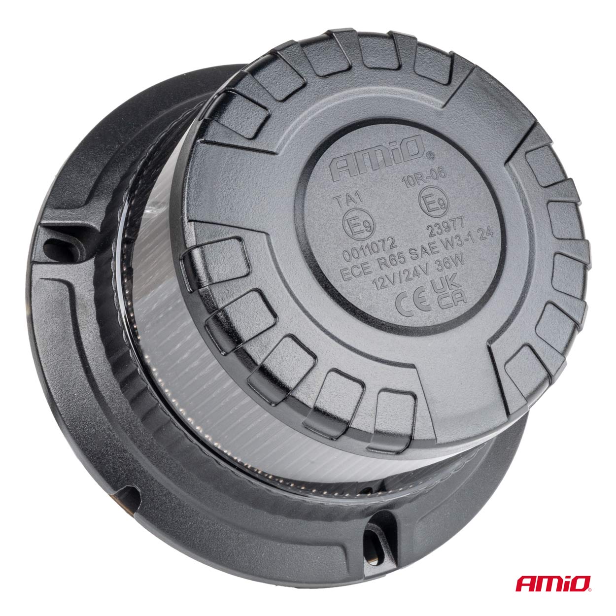 AMIO - Φαρος Φιμε Heavy Duty W28M 12/24V Πορτοκαλι 16LED Μαγνητικος/βιδωτος Με Φις Αναπτηρα Υ89MM Φ110MM - 1 Τεμ. (04108/AM) - Thumbnail 2