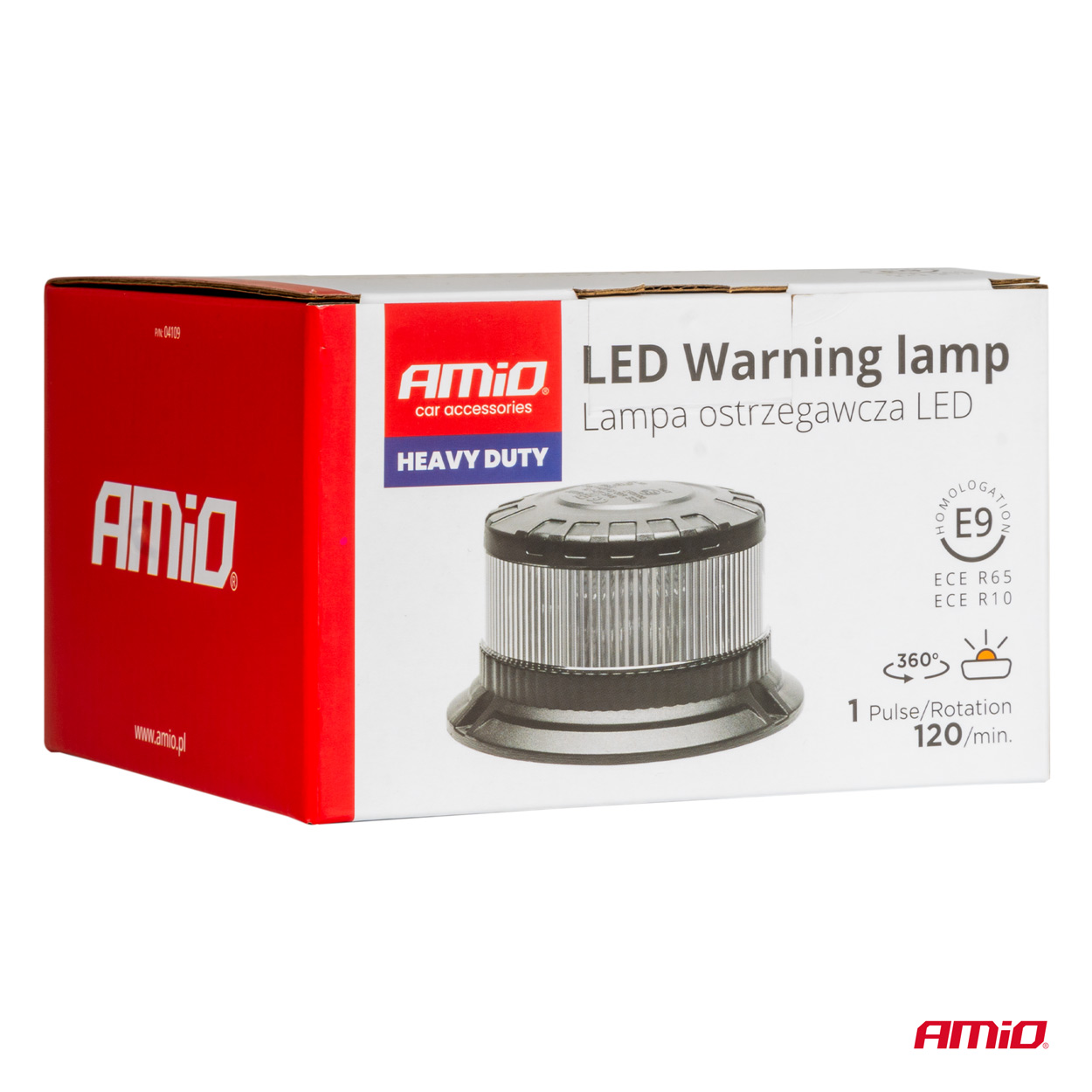 AMIO - Φαρος Φιμε Heavy Duty W28B 12/24V Πορτοκαλι 16LED Βιδωτος Υ77MM Φ110MM - 1 Τεμ. (04109/AM) - Thumbnail 5