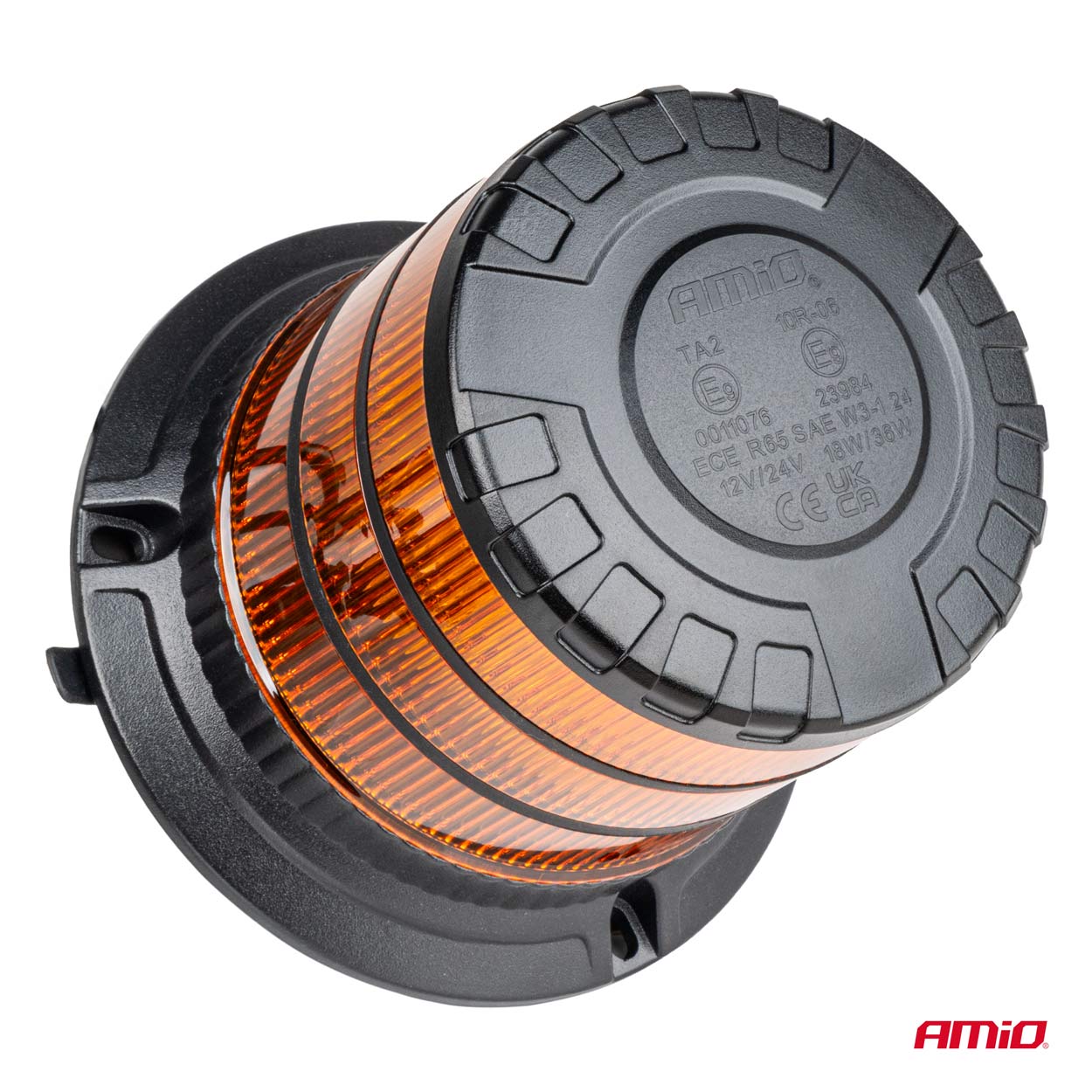 AMIO - Φαρος Heavy Duty W30M 12/24V Πορτοκαλι 24LED Μαγνητικος/βιδωτος Με Φις Αναπτηρα Υ128MM Φ110MM - 1 Τεμ. (04111/AM) - Thumbnail 2