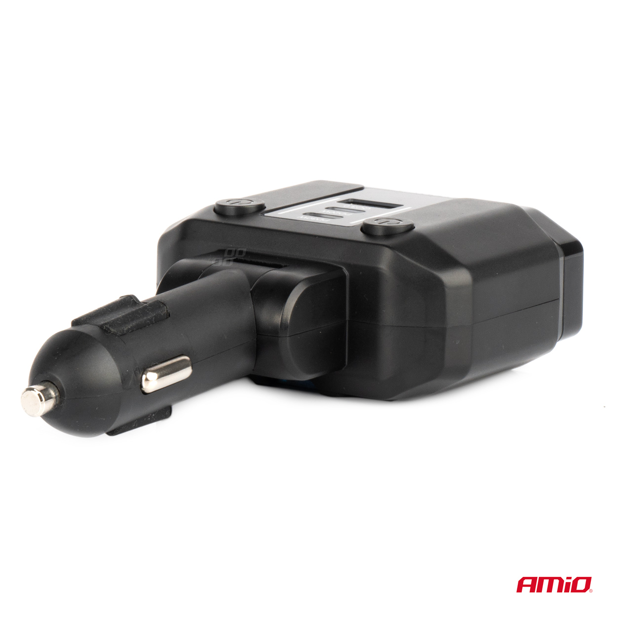 AMIO - Ανταπτορας Αναπτηρα Διπλος 12/24V Με Βολτομετρο Με 3 Θυρες Usb - 1 Τεμ. (04174/AM) - Thumbnail 3