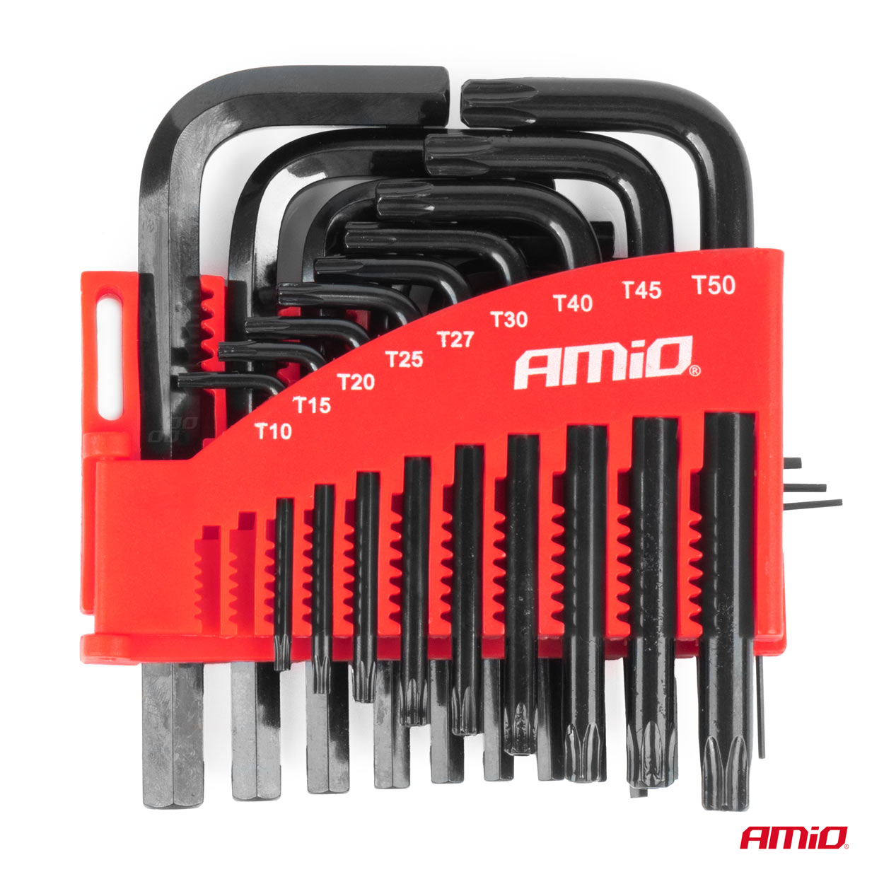 AMIO - Κλειδια Αλλεν (allen) Εξαγωνα & Κλειδια Torx Χρωμιο-βαναδιο (crv) Διαφορα Μεγεθη Μαυρα - 22 Τεμ. (04297/AM) - Thumbnail 2