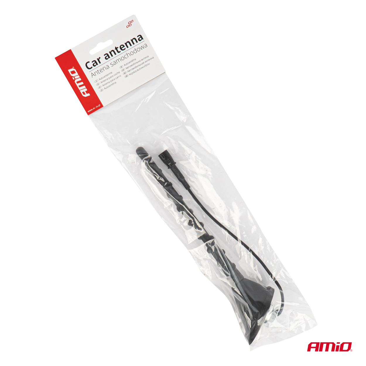 AMIO - Κεραια Οροφης ANT09 23.4 Cm Με Καλωδιο 20CM Και Φισα RAKU-2 Universal Μαυρη - 1 Τεμ. (04153/AM) - Thumbnail 8
