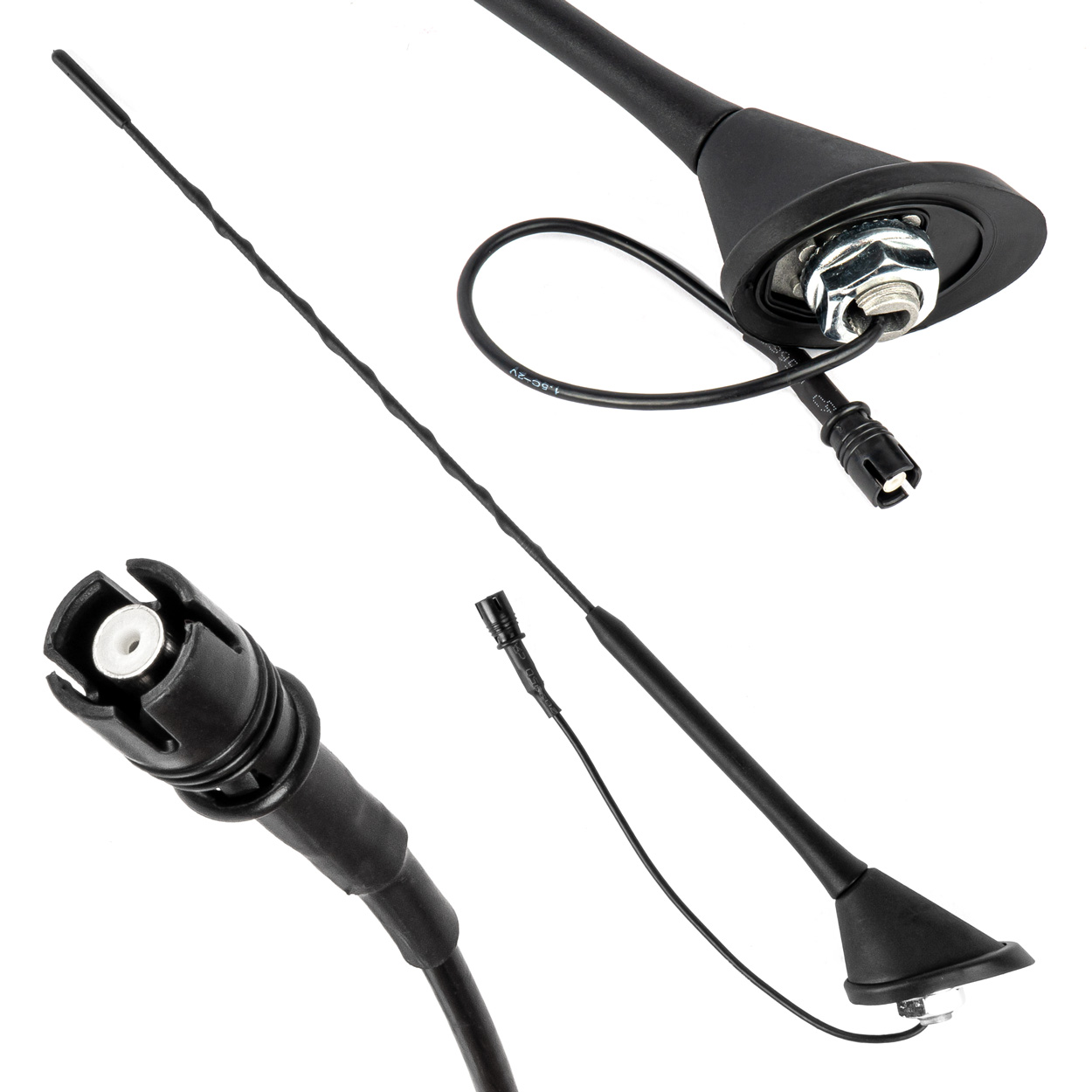 Amio - ΚΕΡΑΙΑ ΟΡΟΦΗΣ ANT11 45.4 cm ΜΕ ΚΑΛΩΔΙΟ 20cm ΚΑΙ ΦΙΣΑ RAKU-2 UNIVERSAL ΜΑΥΡΗ - 1 ΤΕΜ. (04155/AM)