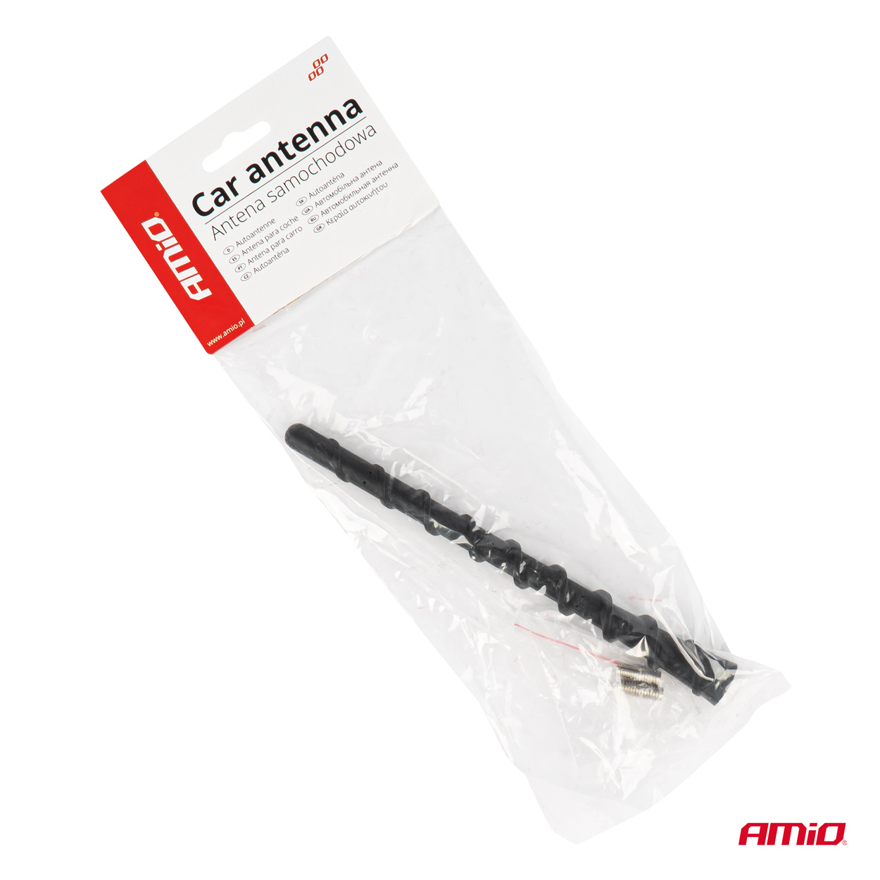 AMIO - Κεραια Οροφης ANTM10 18CM Με 2 Ανταπτορες 5-6MM Μαυρη - 1 Τεμ. (04160/AM) - Thumbnail 4
