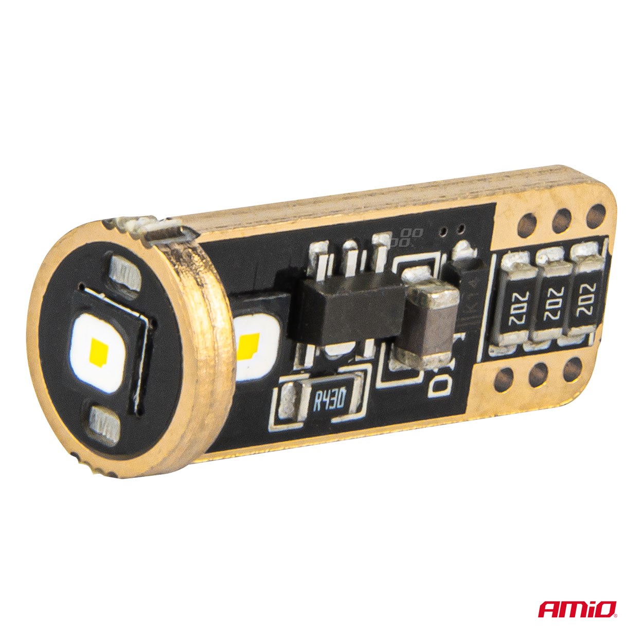 AMIO - Λαμπακια T10 W5W 12V/24V LED Can-bus 3XSMD 3838 Λευκο 5500K - 2 Τεμ. (04246/AM) - Thumbnail 4