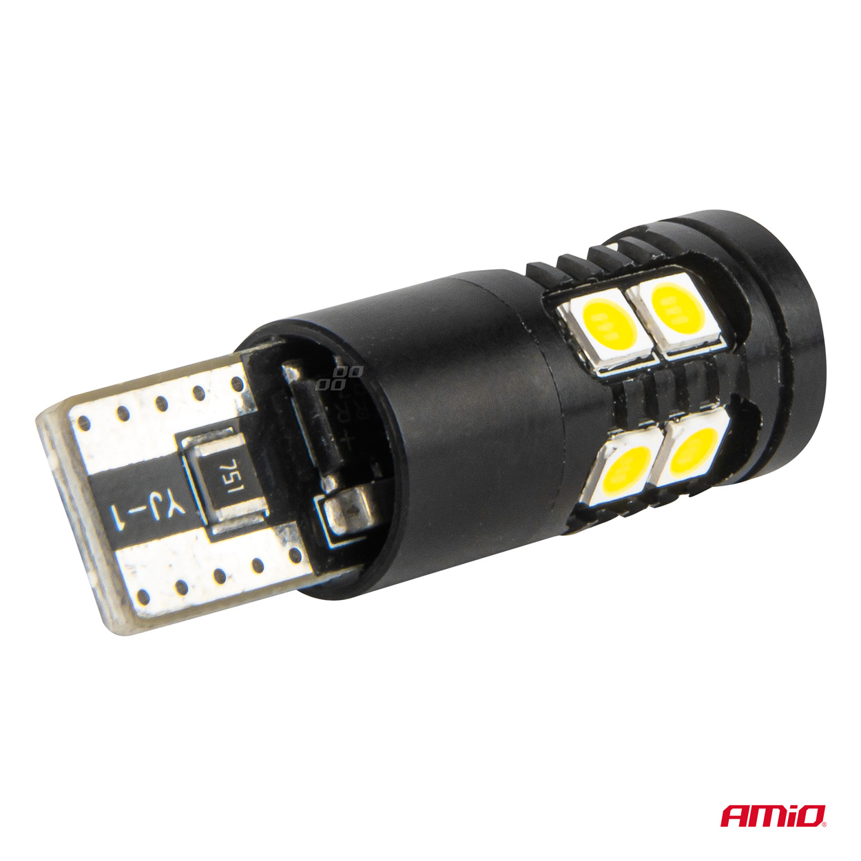 AMIO - Λαμπακια T10 W5W 12V/24V LED Can-bus 13XSMD 3030 Λευκο 5500K - 2 Τεμ. (04259/AM) - Thumbnail 3