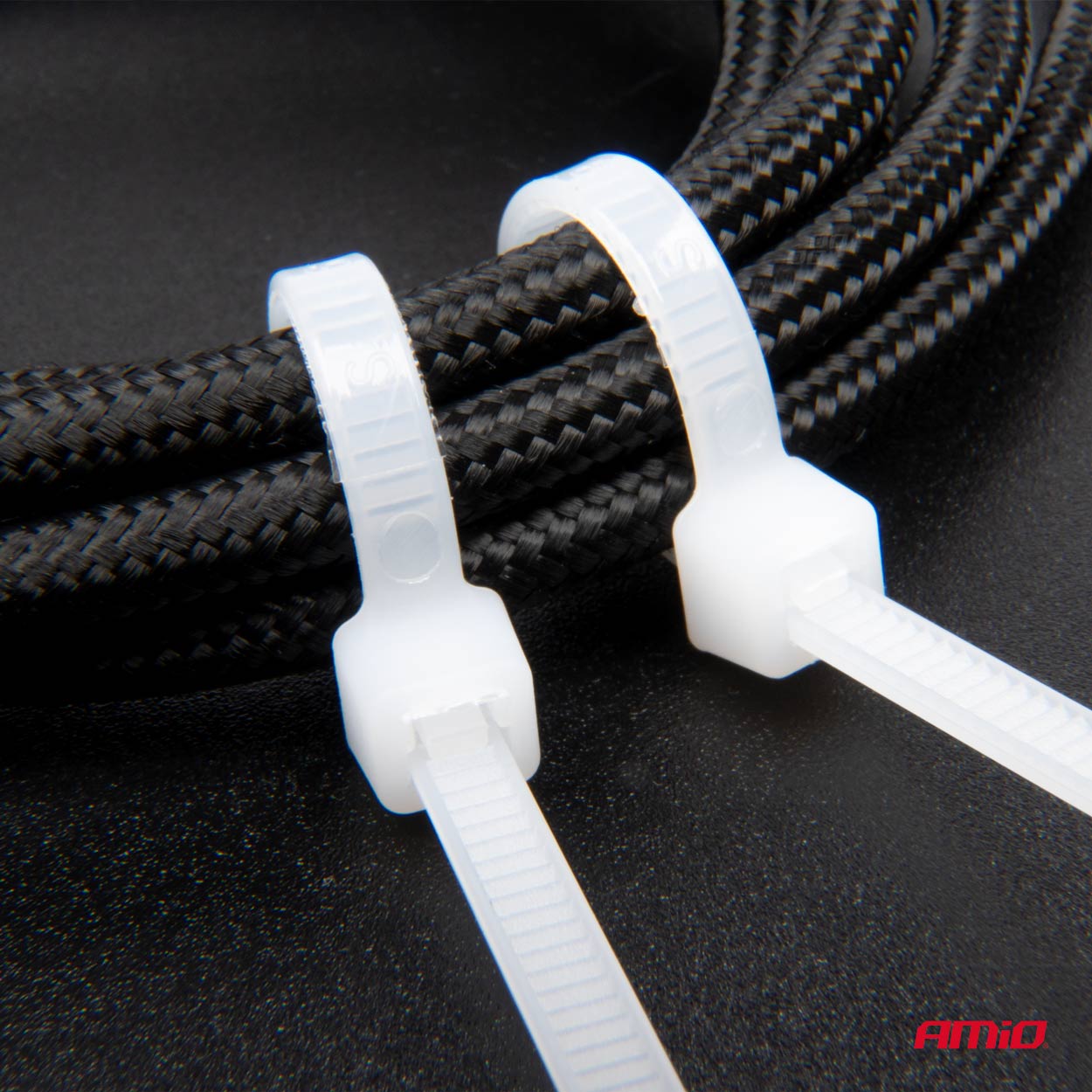 AMIO - Δεματικα/δετικα Καλωδιων Tie Wrap (ταιραπ) 2.5 X 150MM (λευκο) - 100 Τεμ. (04306/AM) - Thumbnail 5