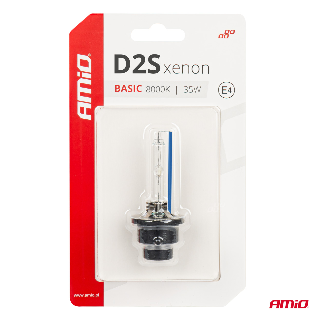 AMIO - Ανταλλακτικη Λαμπα Χενον Basic D2S 12V 8.000K 35W Blister Card - 1 Τεμ. (03862/AM) - Thumbnail 5