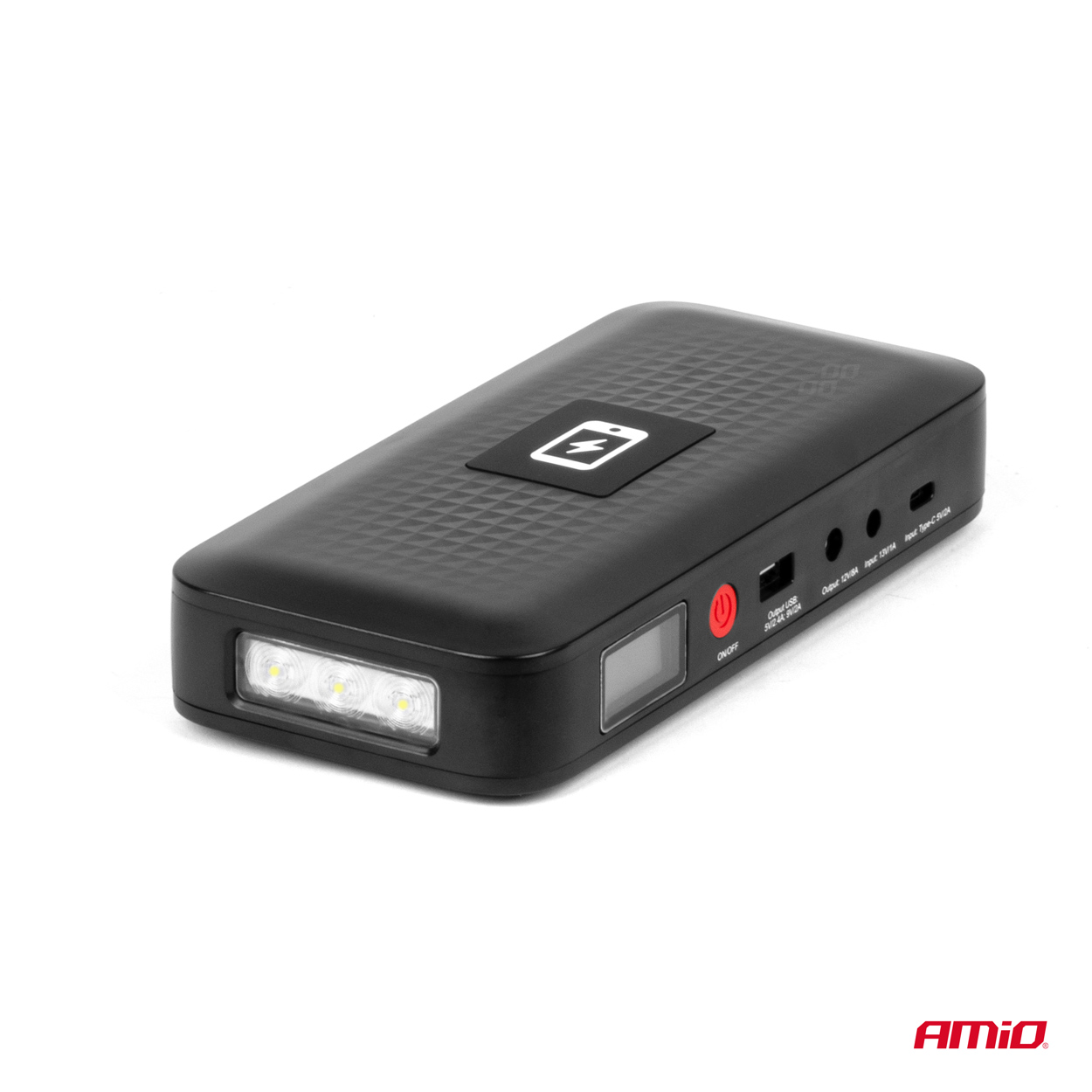 AMIO - Εκκινητης Μπαταριας - Starter Powerbank 12V 4000MAH 800A Με Οθονη Lcd & Ασυρματη Φορτιση - 1 Τεμ. (04055/AM) - Thumbnail 3