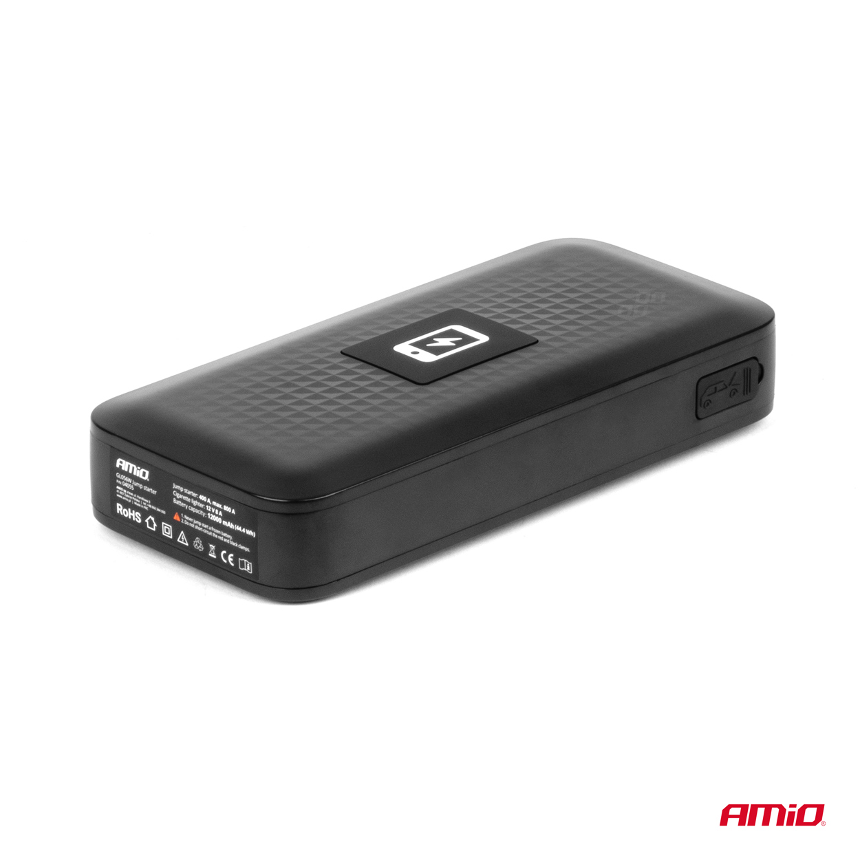 AMIO - Εκκινητης Μπαταριας - Starter Powerbank 12V 4000MAH 800A Με Οθονη Lcd & Ασυρματη Φορτιση - 1 Τεμ. (04055/AM) - Thumbnail 5