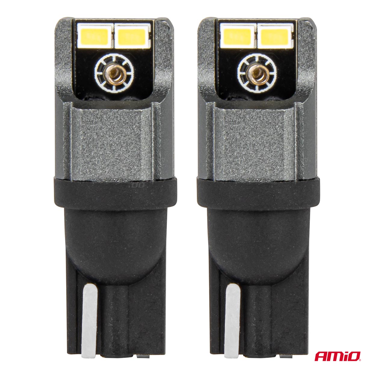 AMIO - Λαμπακια LED T10 W5W W10W 12/24V LED 4XSMD3020 Can-bus Λευκο - 2 Τεμ. (03717/AM) - Thumbnail 2