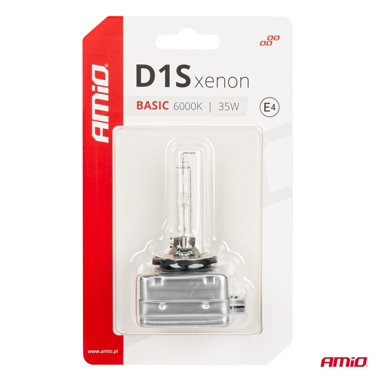 AMIO - Ανταλλακτικη Λαμπα Χενον Basic D1S 12V 6.000K 35W Blister Card - 1 Τεμ. (03864/AM) - Thumbnail 4