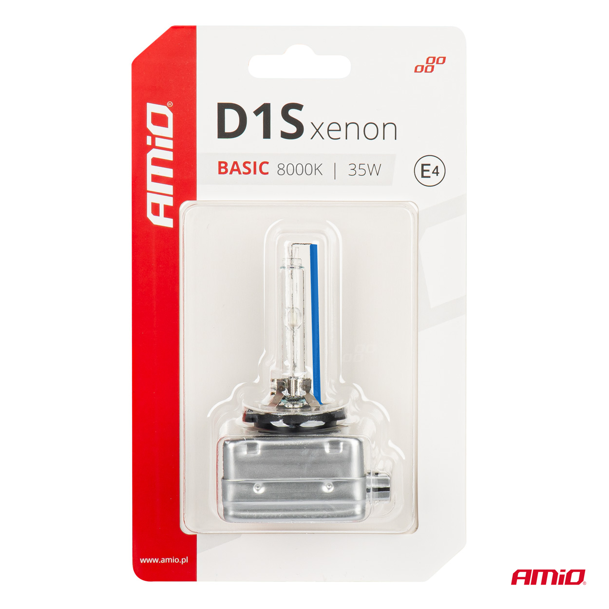 AMIO - Ανταλλακτικη Λαμπα Χενον Basic D1S 12V 8.000K 35W Blister Card - 1 Τεμ. (03865/AM) - Thumbnail 4