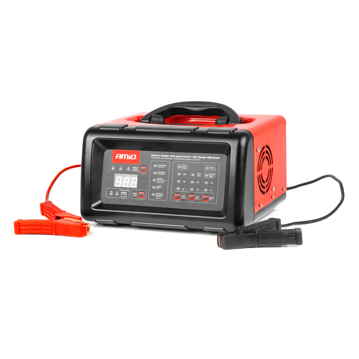 Amio - ΕΚΚΙΝΗΤΗΣ/ΦΟΡΤΙΣΤΗΣ ΜΠΑΤΑΡΙΑΣ 6/12V (100Α START ENGINE) - 1 ΤΕΜ. (04057/AM)
