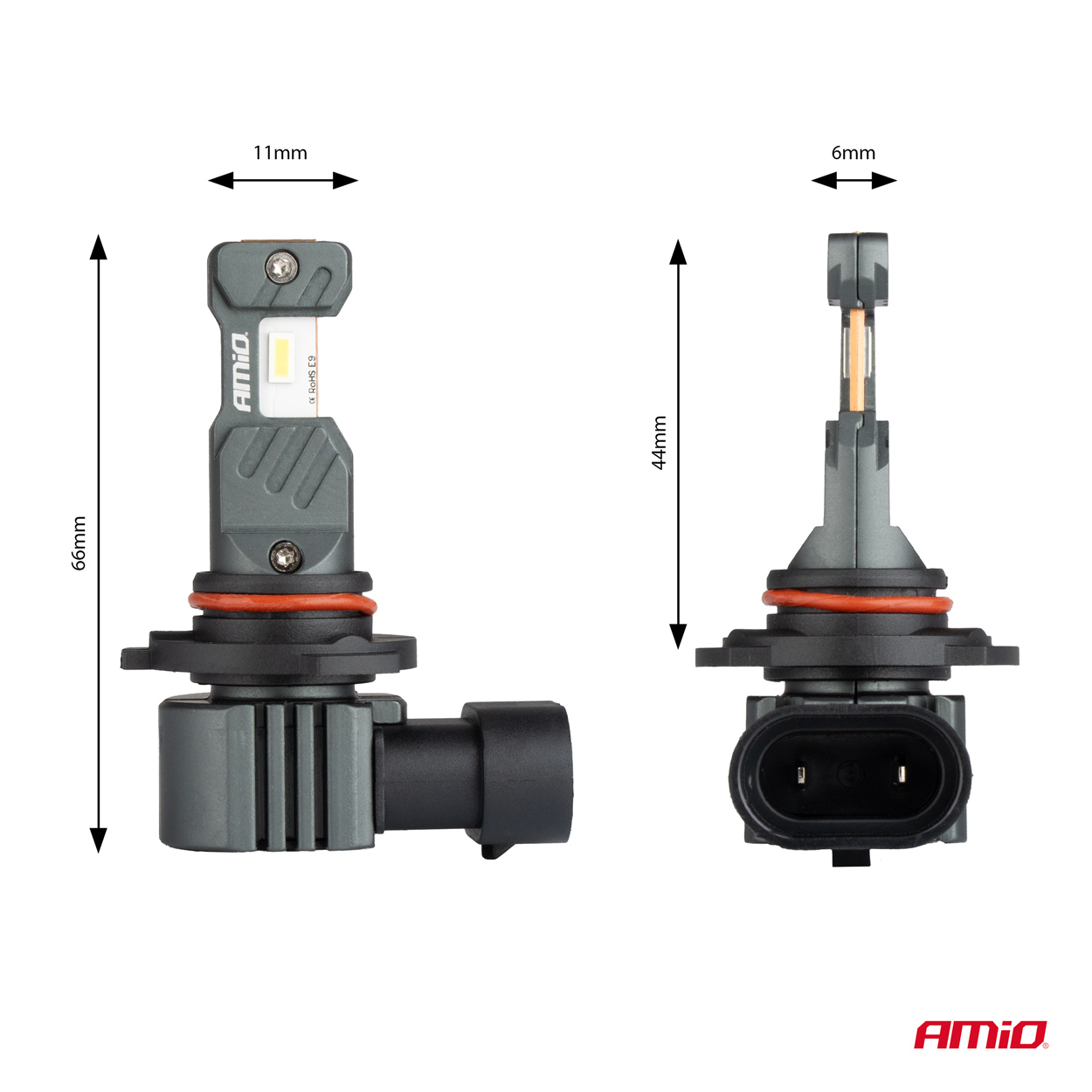 AMIO - Λαμπες LED HΒ3 9005 / HIR1 / H10 12V 60W 6.000K 5.600LM +400% LED Can-bus Hybrid Series - 2 Τεμ. (04117/AM) - Thumbnail 4