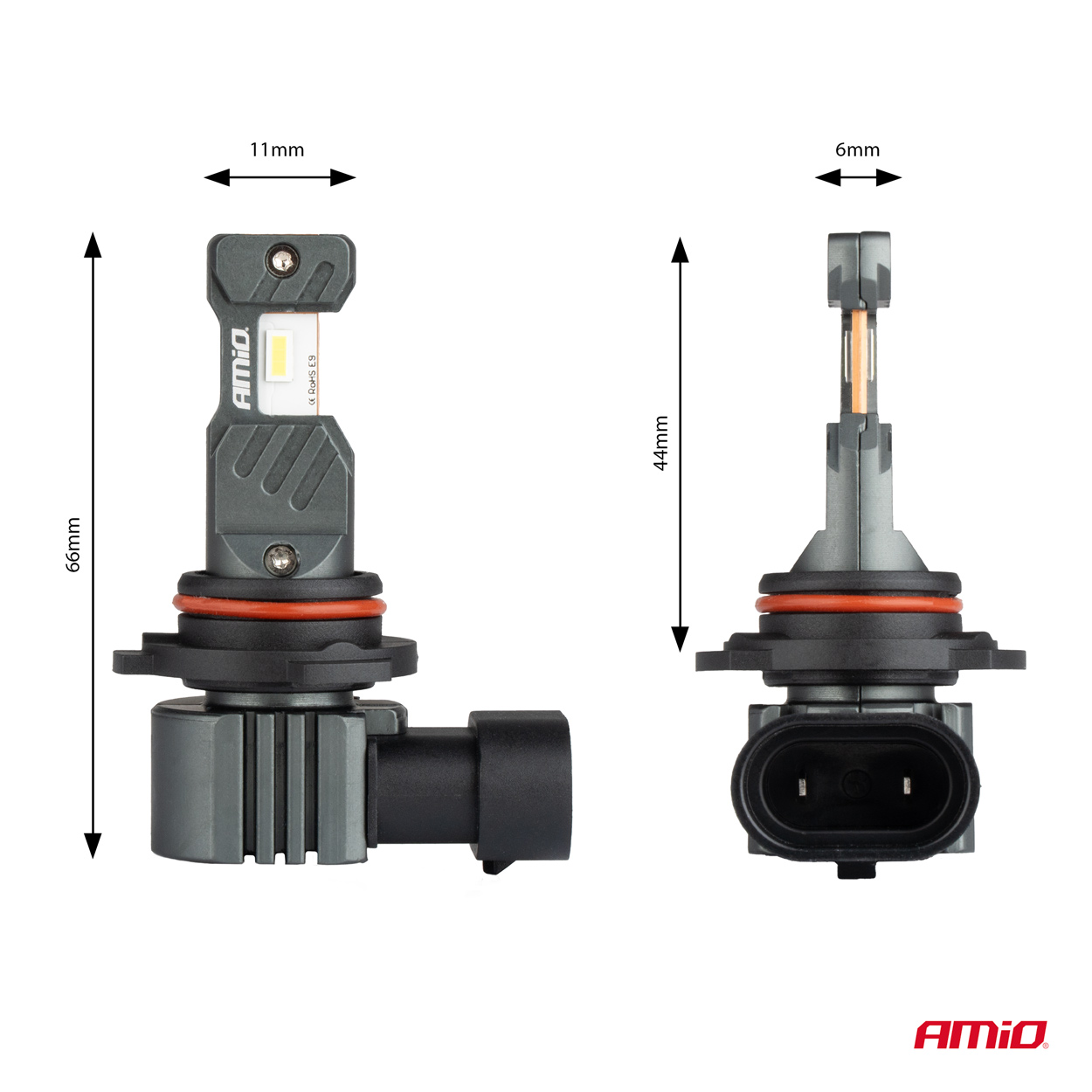 AMIO - Λαμπες LED HIR2 12V 60W 6.000K 5.600LM +400% LED Can-bus Hybrid Series - 2 Τεμ. (04119/AM) - Thumbnail 4