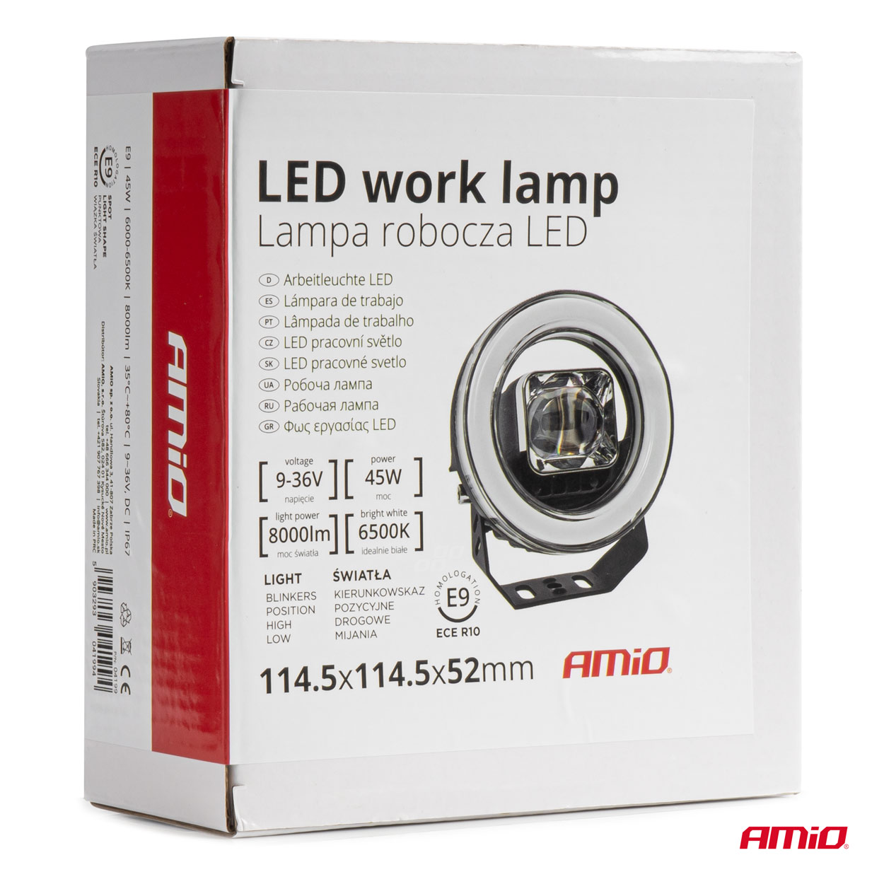 AMIO - Προβολεας Εργασιας Στρογγυλος LED 45W 9-36V 8.000LM 6.500K AWL58 - 1 Τεμ. (04199/AM) - Thumbnail 12