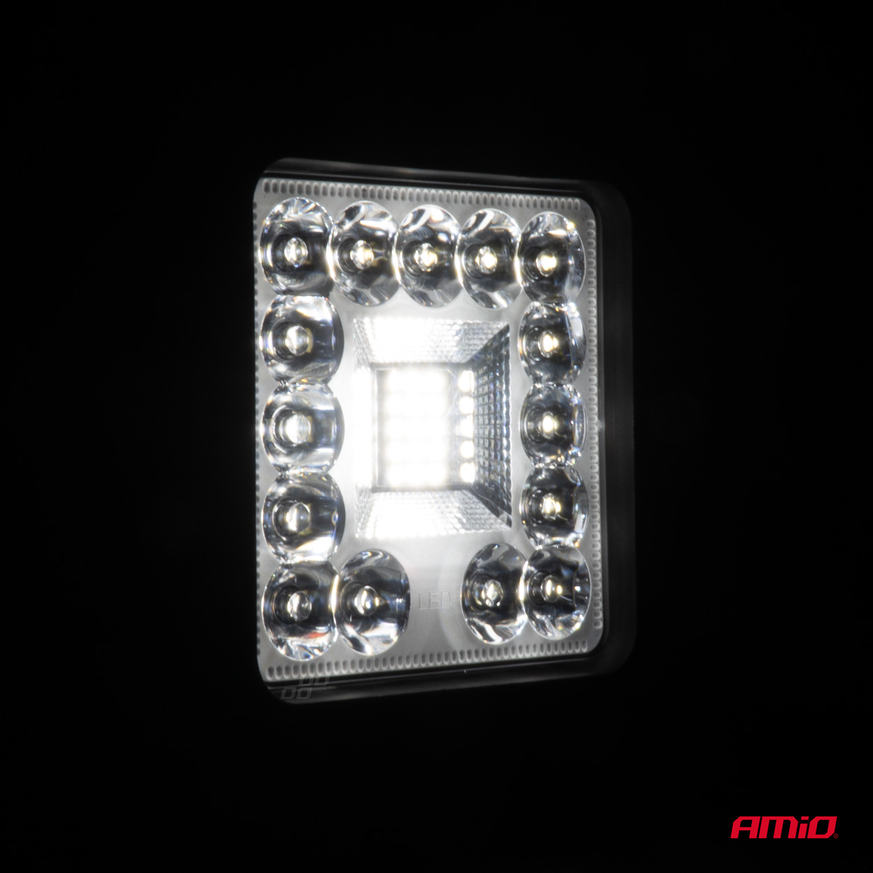 AMIO - Προβολεας Εργασιας Τετραγωνος LED 96W 9-36V 8.000LM 6.500K AWL61 - 1 Τεμ. (04202/AM) - Thumbnail 2