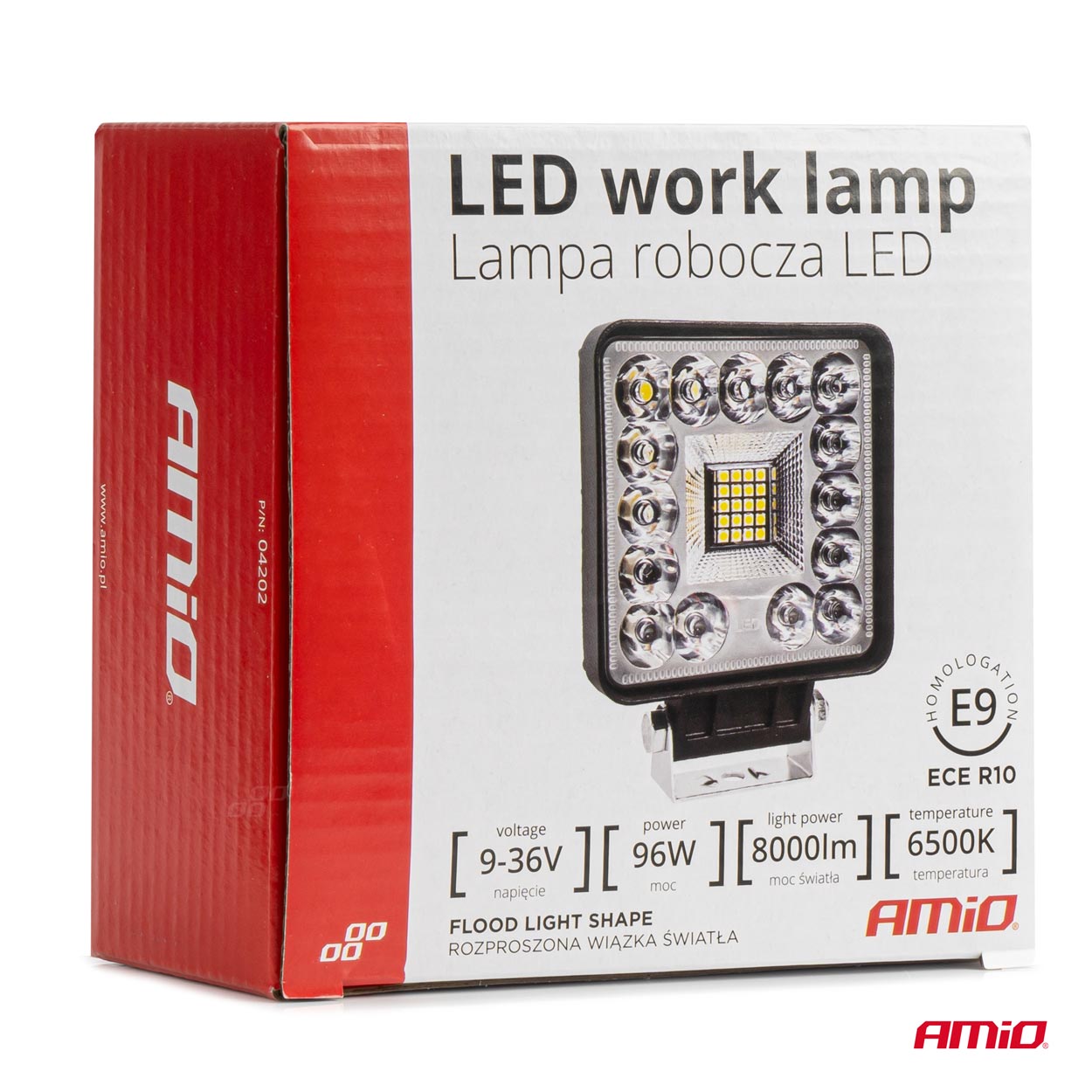 AMIO - Προβολεας Εργασιας Τετραγωνος LED 96W 9-36V 8.000LM 6.500K AWL61 - 1 Τεμ. (04202/AM) - Thumbnail 8