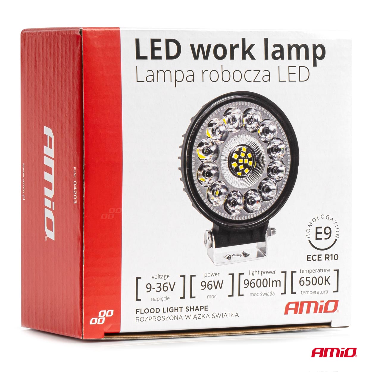 AMIO - Προβολεας Εργασιας Στρογγυλος LED 96W 9-36V 9.600LM 6.500K AWL62 - 1 Τεμ. (04203/AM) - Thumbnail 8