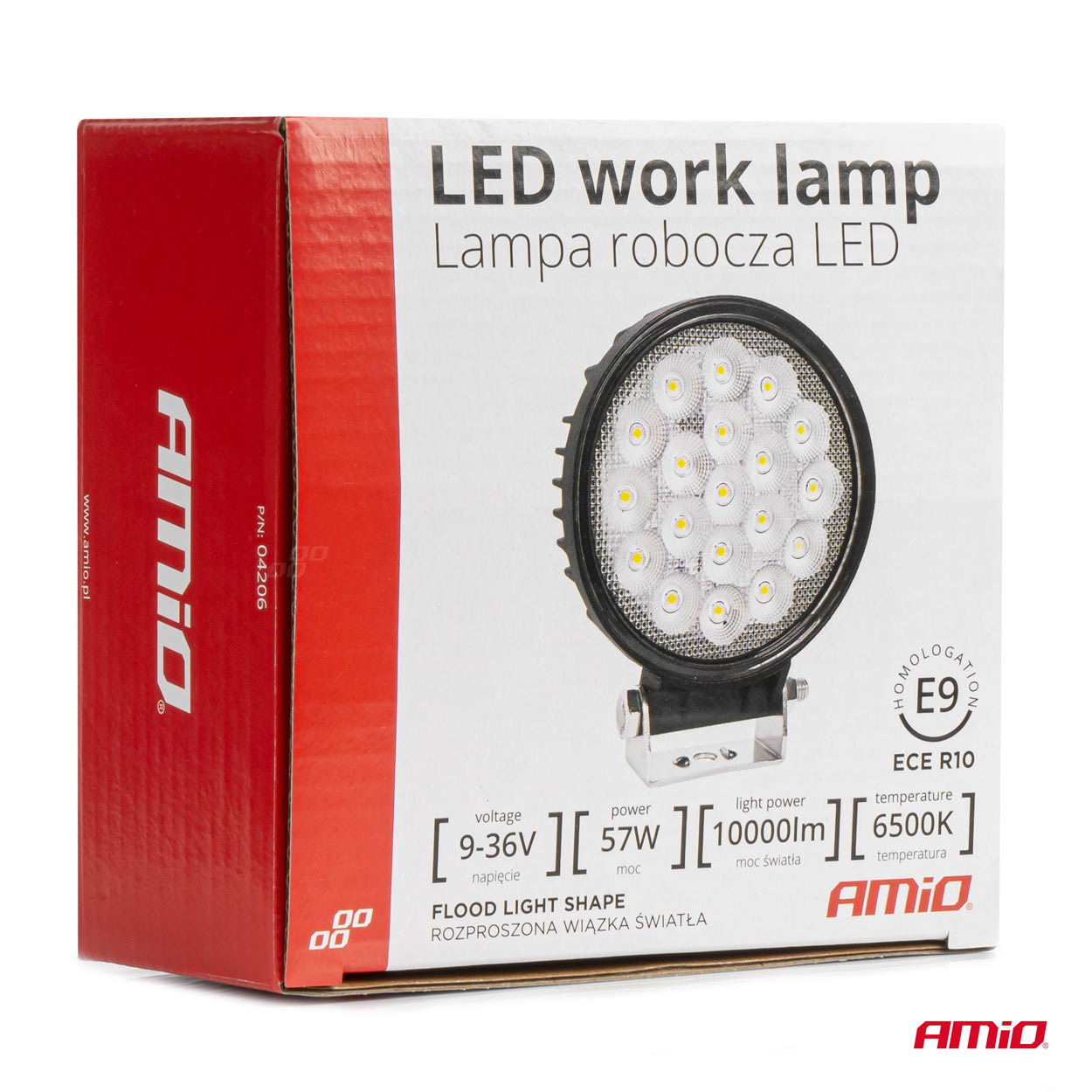 AMIO - Προβολεας Εργασιας Στρογγυλος LED 57W 9-36V 10.000LM 6.500K AWL65 - 1 Τεμ. (04206/AM) - Thumbnail 6