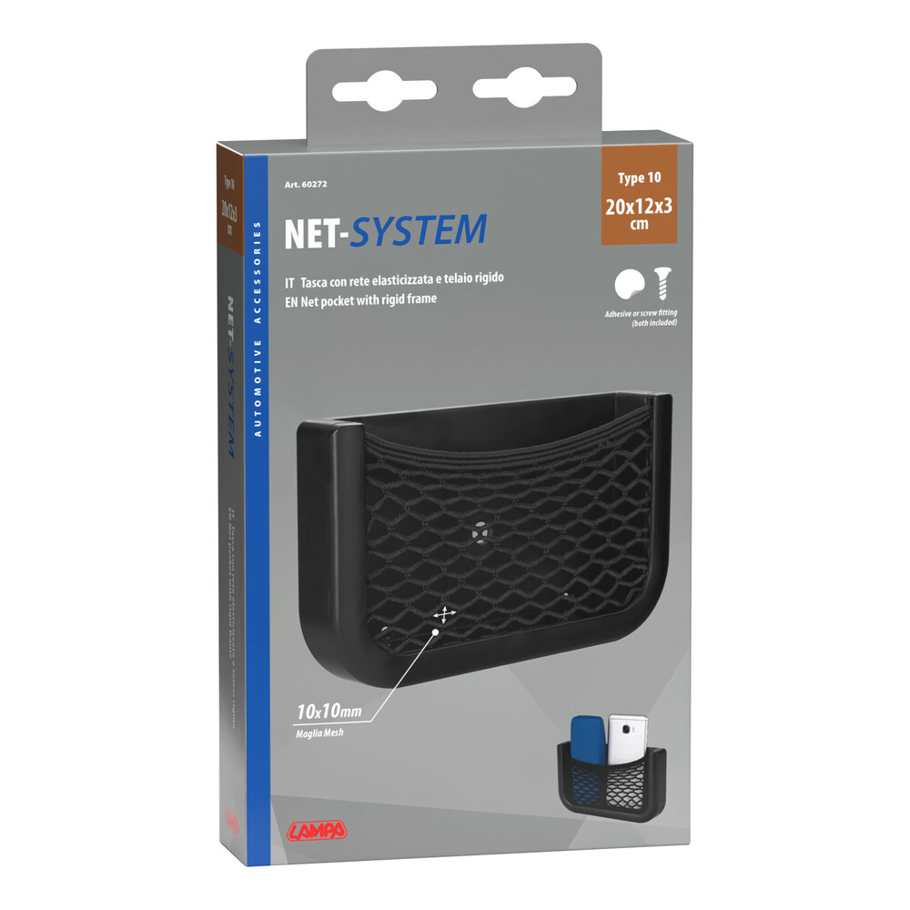 Θηκη Με Ελαστικο Διχτυ 20X12X3CM Net-system 10 Με Πλαισιο Περιχει Κιτ Τοποθετησης LAMPA - 1 Τεμ. - Thumbnail 7