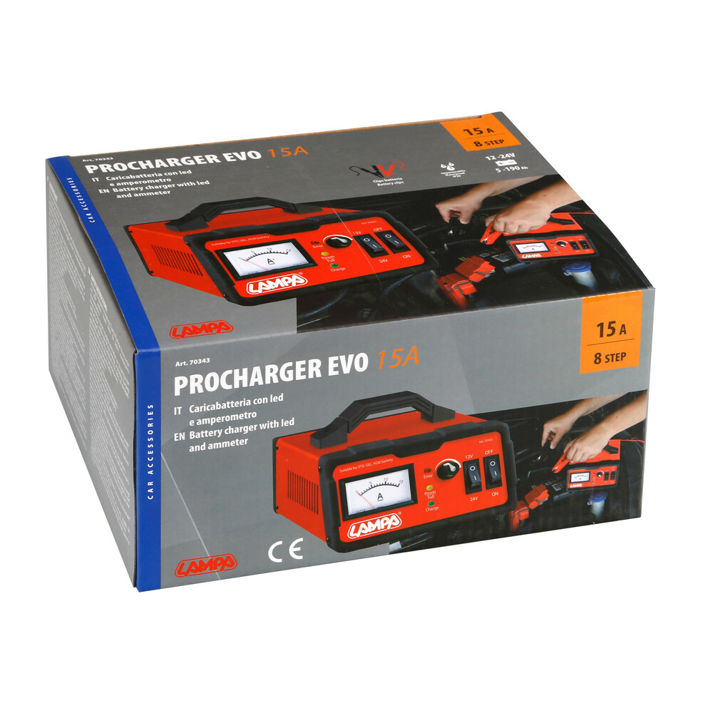 Φορτιστης Μπαταριας Procharger Evo 8STEP 12/24V 0-15A 5>190AH LED Με Αμπερομετρο 1τεμ - Thumbnail 5