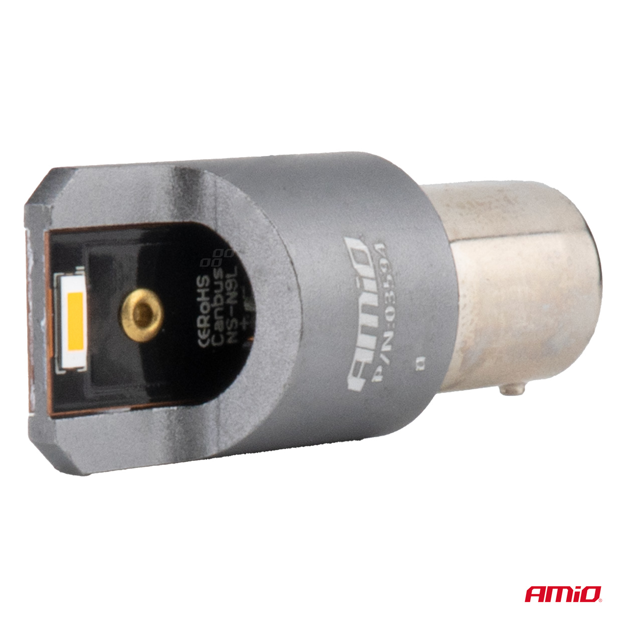 AMIO - Λαμπακια PY21W BAU15S 12/24V 6.000K 2XSMD LED Full Can-bus Πορτοκαλι Pro Series - 2 Τεμ. (03594/AM) - Thumbnail 3