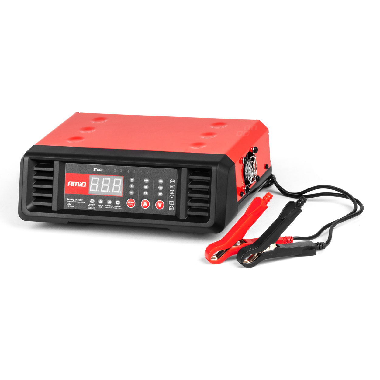 Amio - ΦΟΡΤΙΣΤΗΣ ΜΠΑΤΑΡΙΑΣ 6/12V max10A ΨΗΦΙΑΚΟΣ - 1 τεμ. (04056/AM)