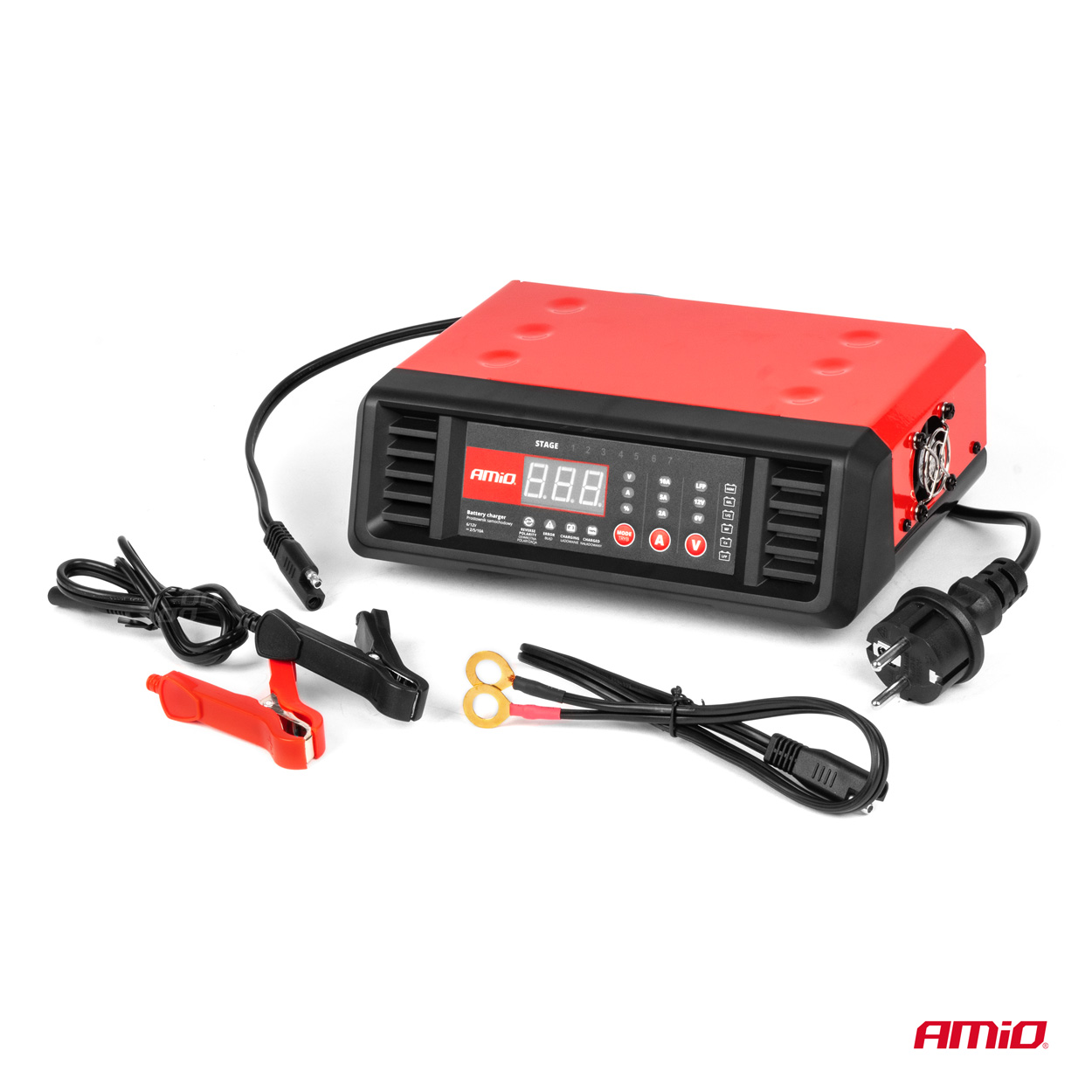AMIO - Φορτιστης Μπαταριας 6/12V MAX10A Ψηφιακος - 1 Τεμ. (04056/AM) - Thumbnail 4