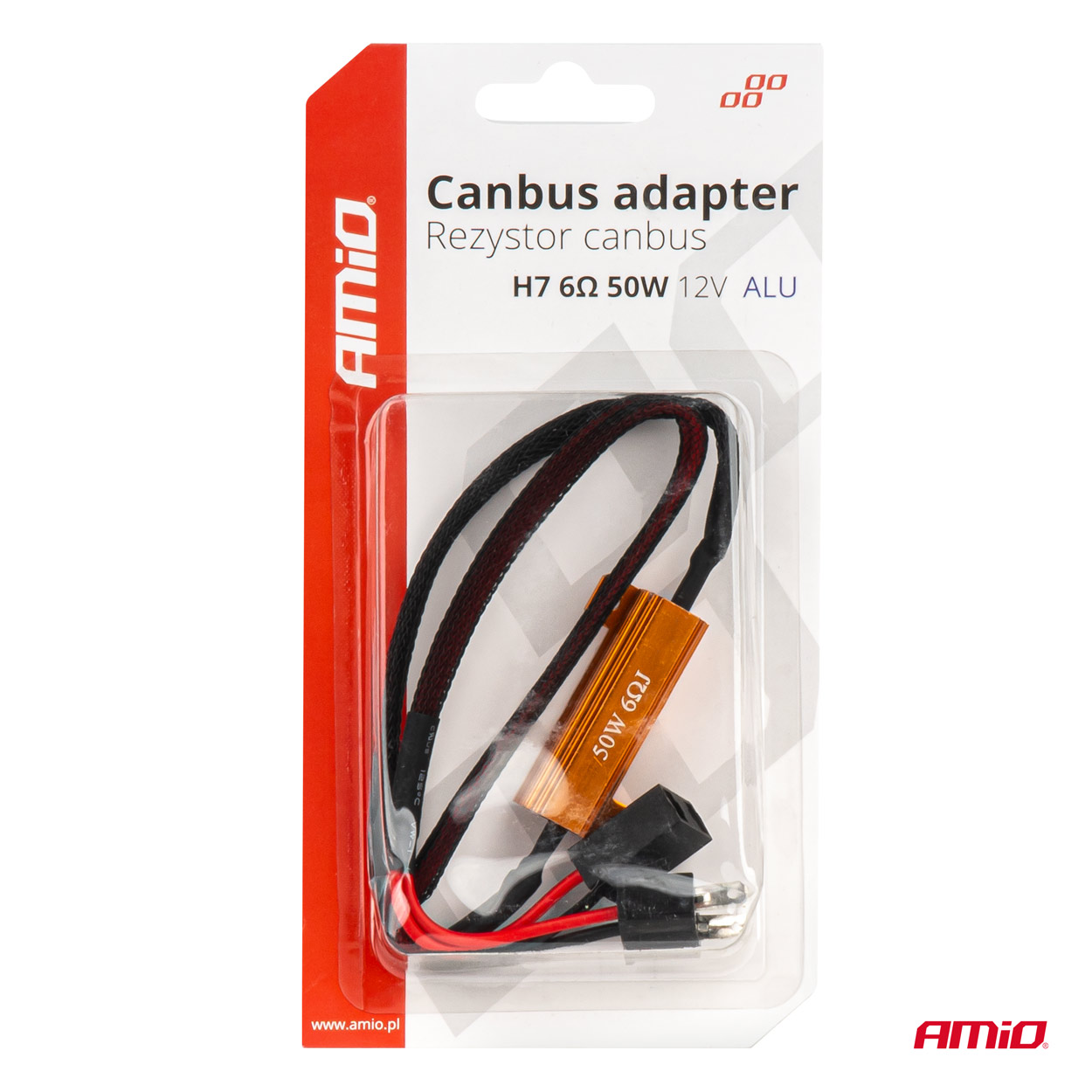 AMIO - Αντισταση Για Λαμπες LED H7 12V 50W 6ω (αντισταση-ψευτης-canceller) - 1 Τεμ. (04089/AM) - Thumbnail 5