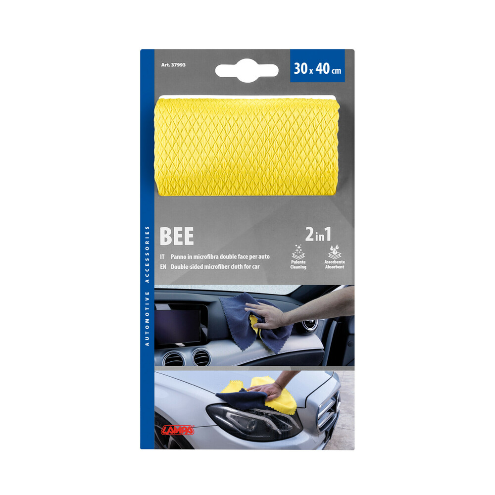 Πανακι Καθαρισμου/στεγνωματος Bee Διπλης Οψεως Απο Μικροινες (microfibre) 30X40CM LAMPA - 1 Τεμ. - Thumbnail 6