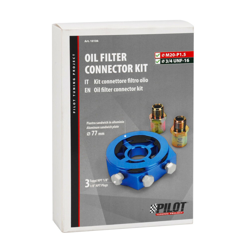Ανταπτορας Για Πιεση & Θερμοκρασια Λαδιου Oil Filter Connector Kit 2IN1 M20-P1.5MM/3/4 UNF-16 LAMPA - 1 Τεμ. - Thumbnail 3