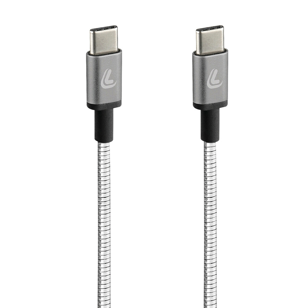 ΚΑΛΩΔΙΟ ΦΟΡΤΙΣΗΣ/ΜΕΤΑΦΟΡΑΣ ΔΕΔΟΜΕΝΩΝ USB TYPE C>USB TYPE C  IRON 2.0 3000mA/60W ΑΣΗΜΙ 100cm LAMPA - 1 ΤΕΜ.