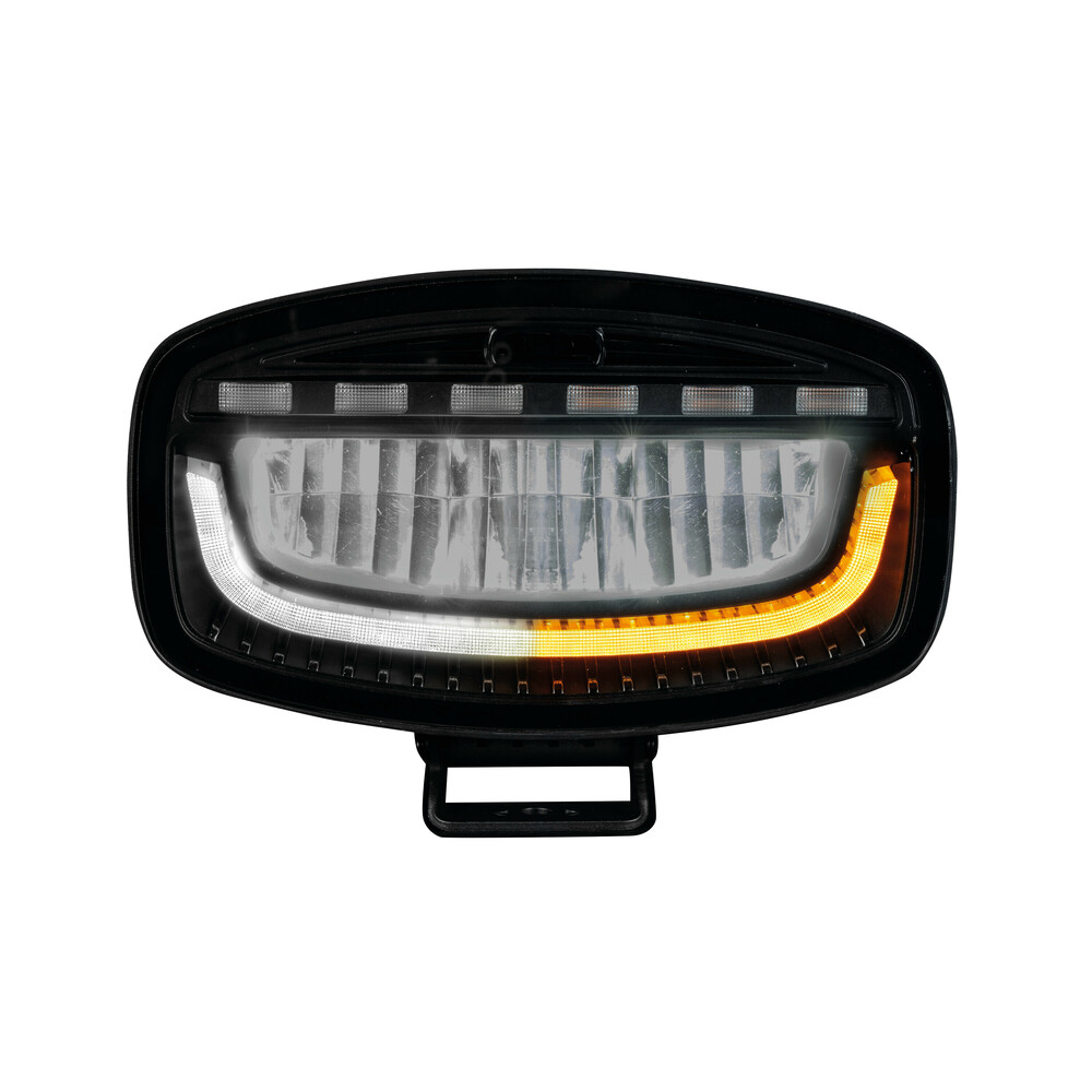 Προβολεας Με Πορτοκαλι LED Φλας Glare Oval-pro Demon Line 10>30V 51 LED 60W 3500LM 247X175X93MM LAMPA - 1 Τεμ. - Thumbnail 3