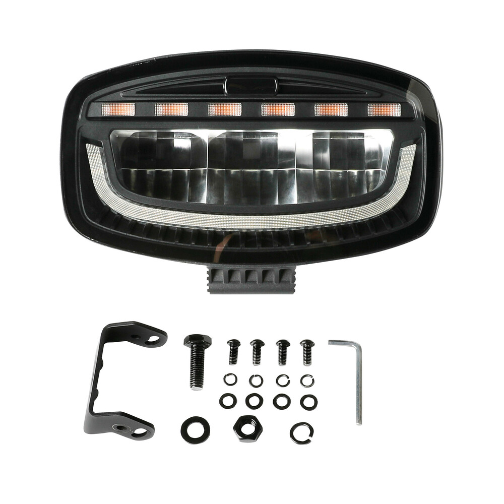 Προβολεας Με Πορτοκαλι LED Φλας Glare Oval-pro Demon Line 10>30V 51 LED 60W 3500LM 247X175X93MM LAMPA - 1 Τεμ. - Thumbnail 6