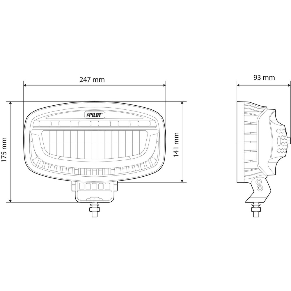 Προβολεας Με Πορτοκαλι LED Φλας Glare Oval-pro Demon Line 10>30V 51 LED 60W 3500LM 247X175X93MM LAMPA - 1 Τεμ. - Thumbnail 8