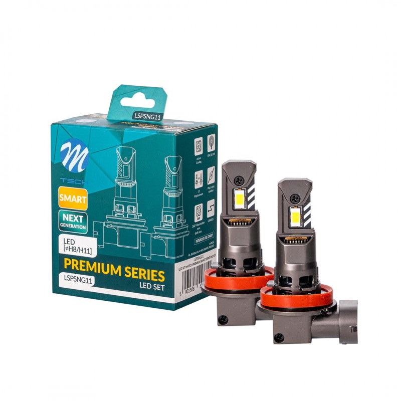 ΛΑΜΠEΣ LED H11 12V 6.000K 35W 4.000lm LED CANBUS CSP3570 PREMIUM SMART SERIES M-TECH - 2 ΤΕΜ.